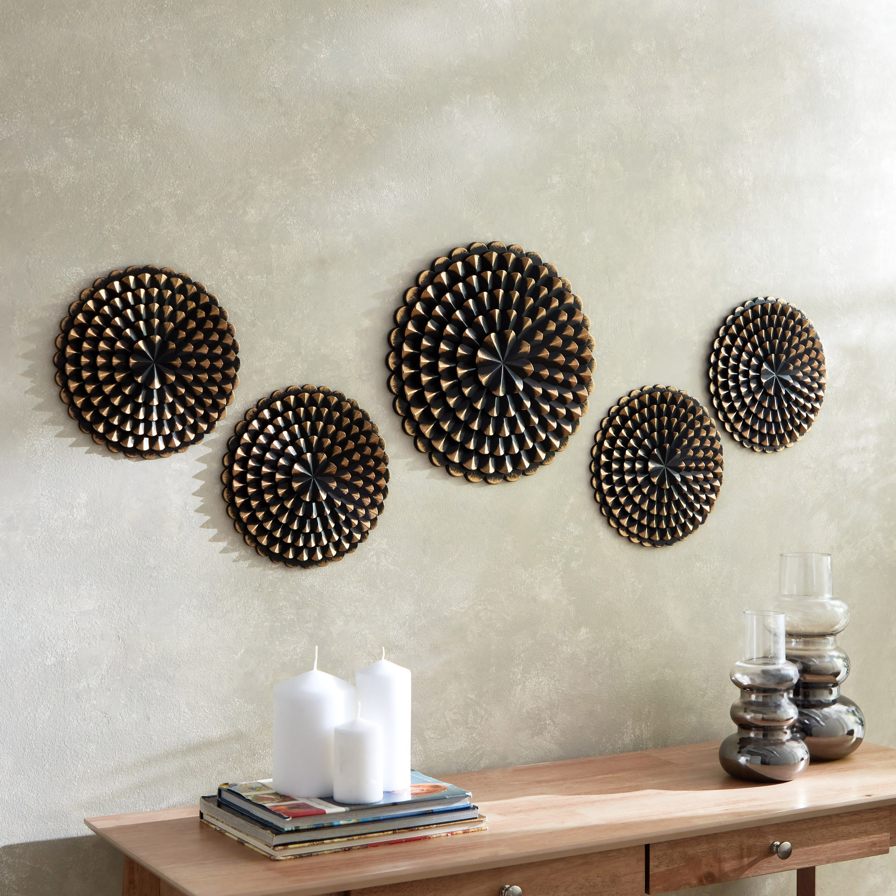 طقم لوحات حائط مصقولة - 5 قطع من مير-hbxdiningroom-walldecor-wallart-image-1