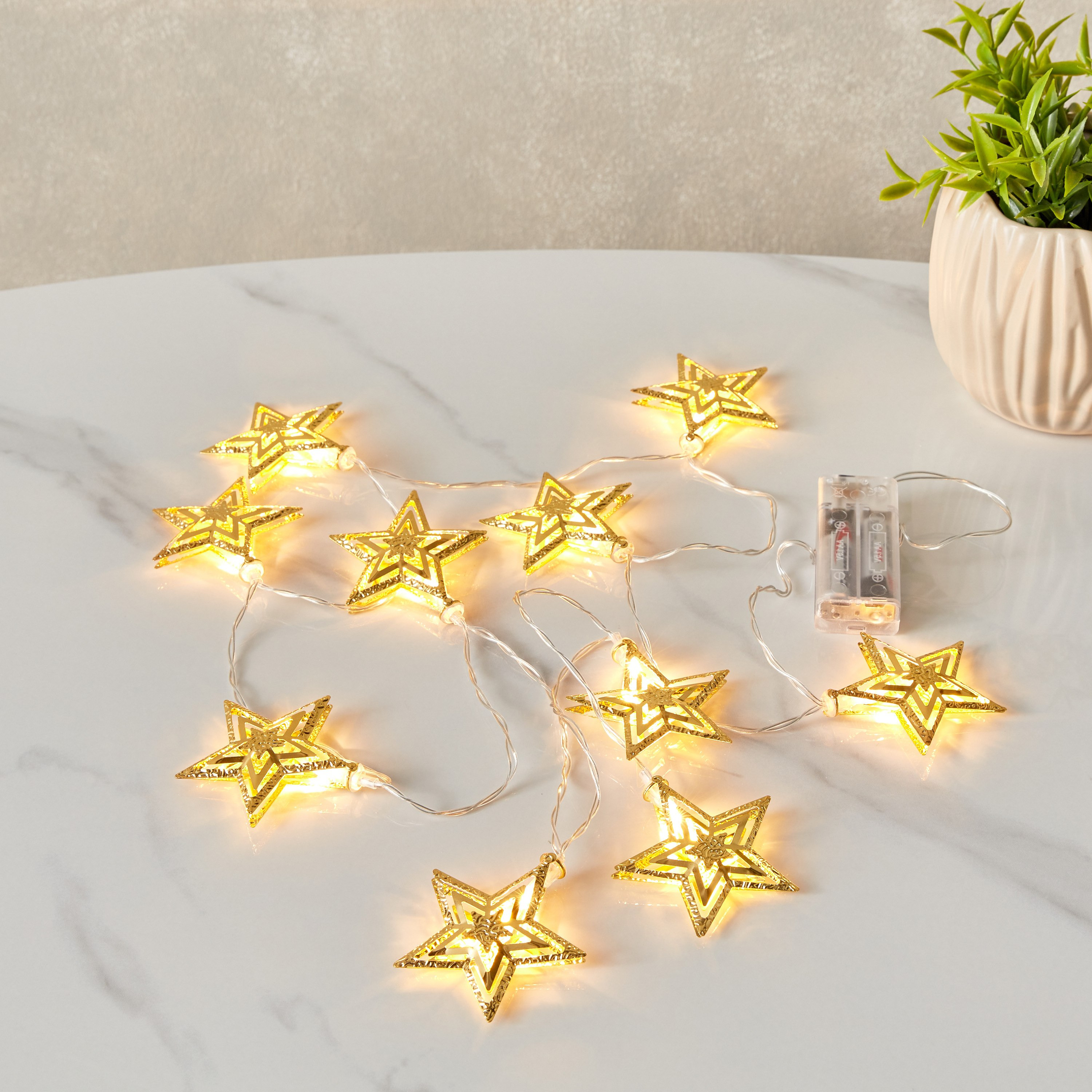 شريط إضاءة بتصميم نجمة و 10 لمبات إل إي دي مايكرو من أورلا - 165 سم-hbxdiningroom-lighting-decorativesandstringlights-image-1