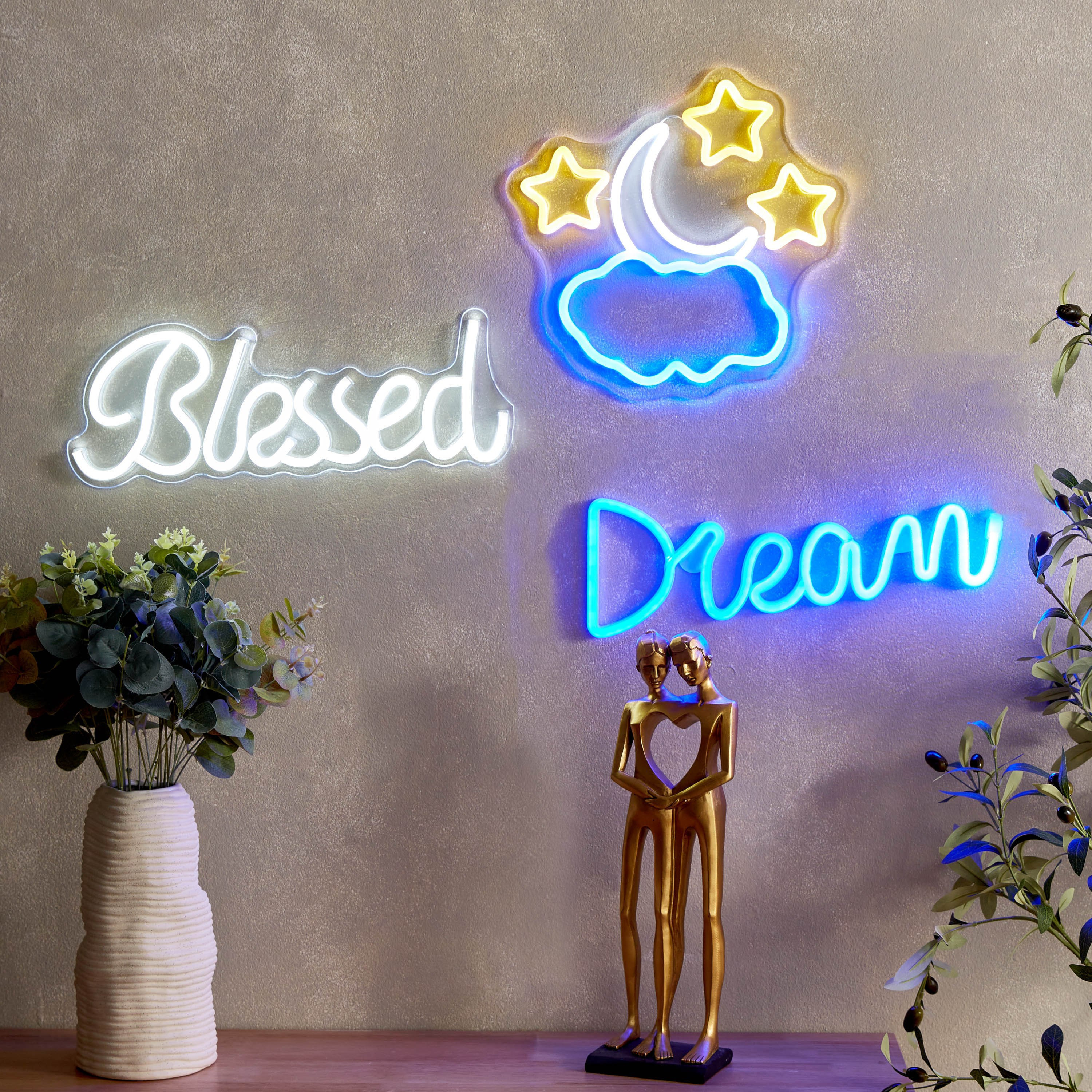 إضاءة نيون إل إي دي مع كابل يو إس بي 2 متر من أورلا - 33x2x31 سم-hbxdiningroom-lighting-decorativesandstringlights-image-5