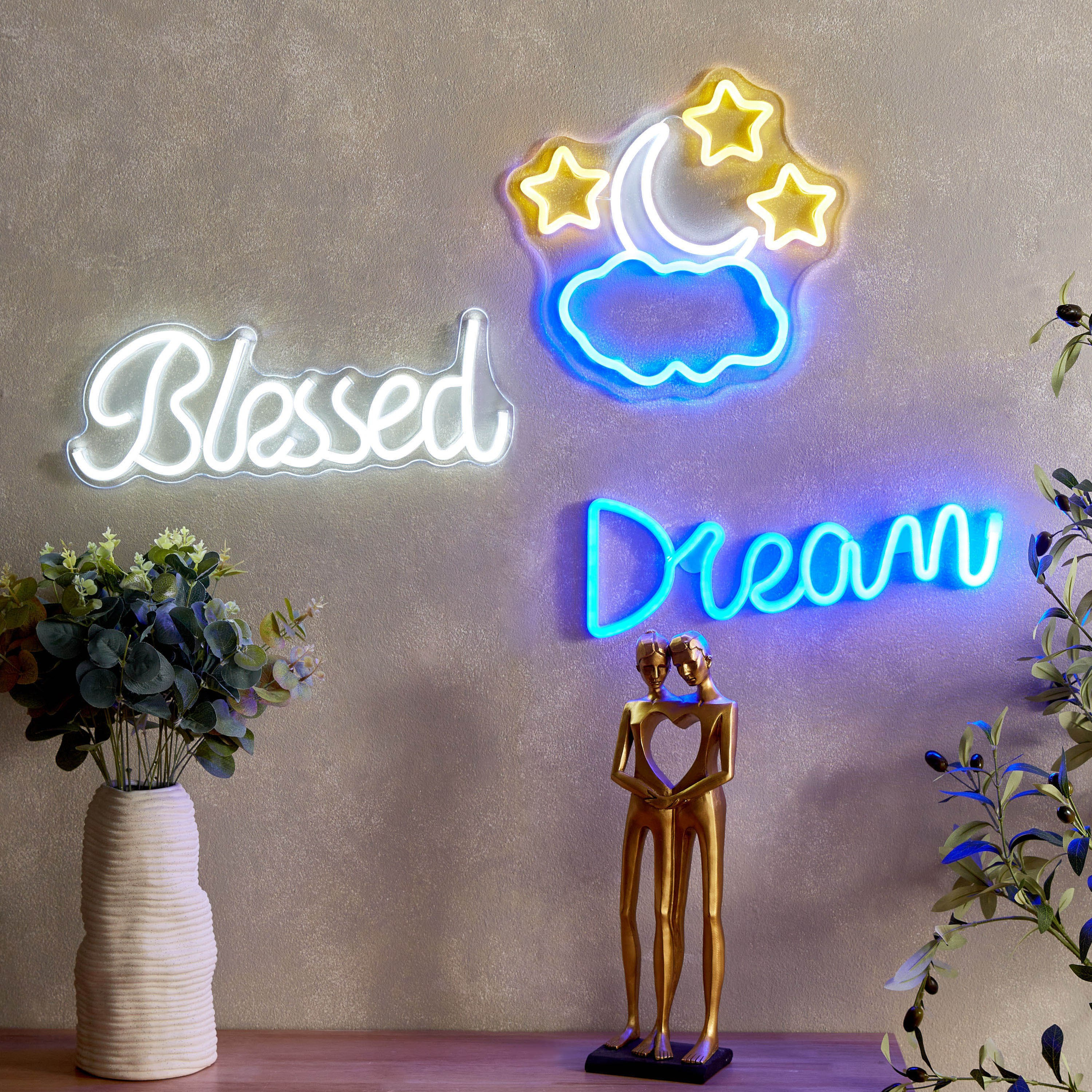 إضاءة نيون إل إي دي مع كابل يو إس بي 2 متر من أورلا - 40x2x14 سم-hbxdiningroom-lighting-decorativesandstringlights-image-5