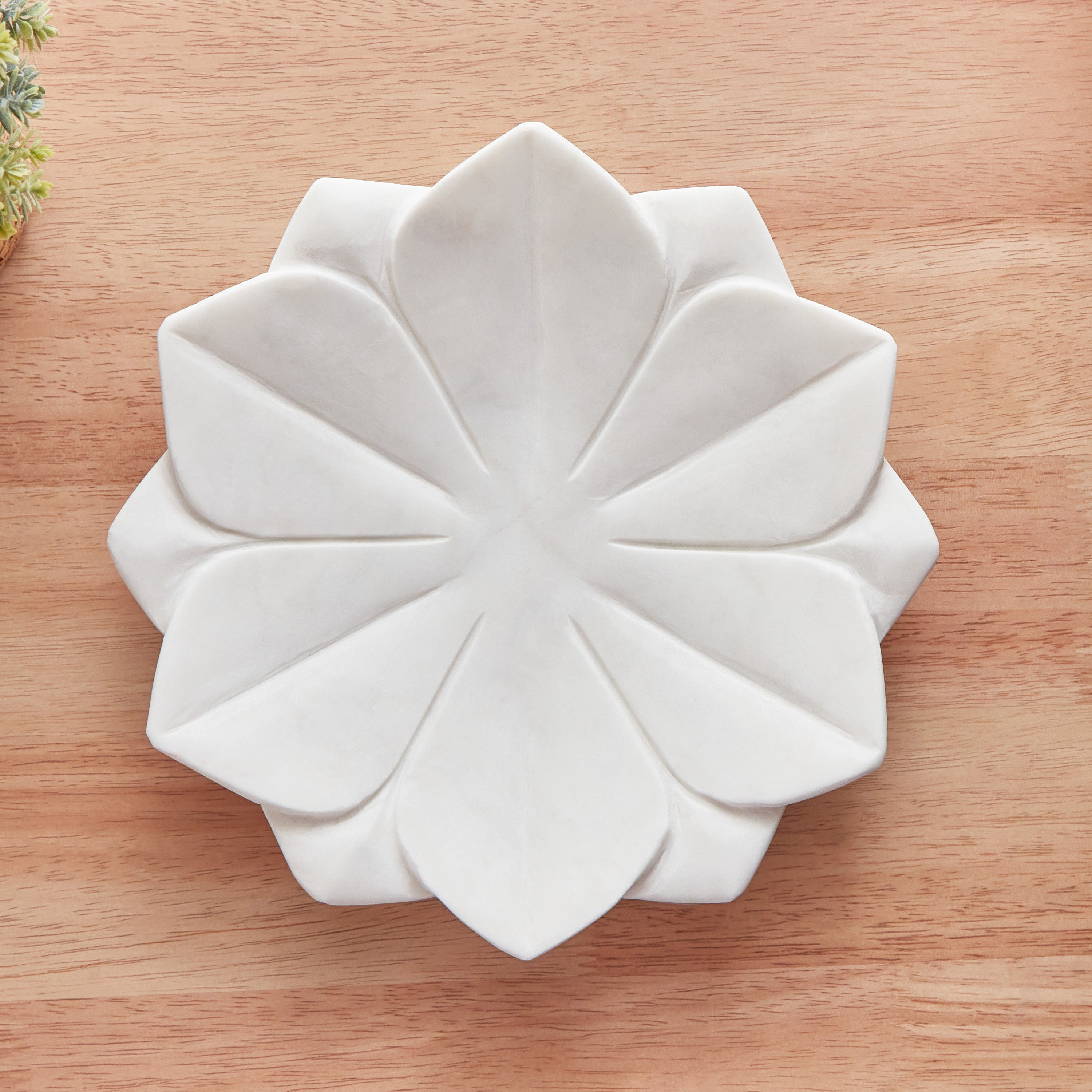وعاء ديكور من الرخام الطبيعي - 25x25x4 سم-hbxdecorandfurnishings-homeaccessories-bowls-image-2