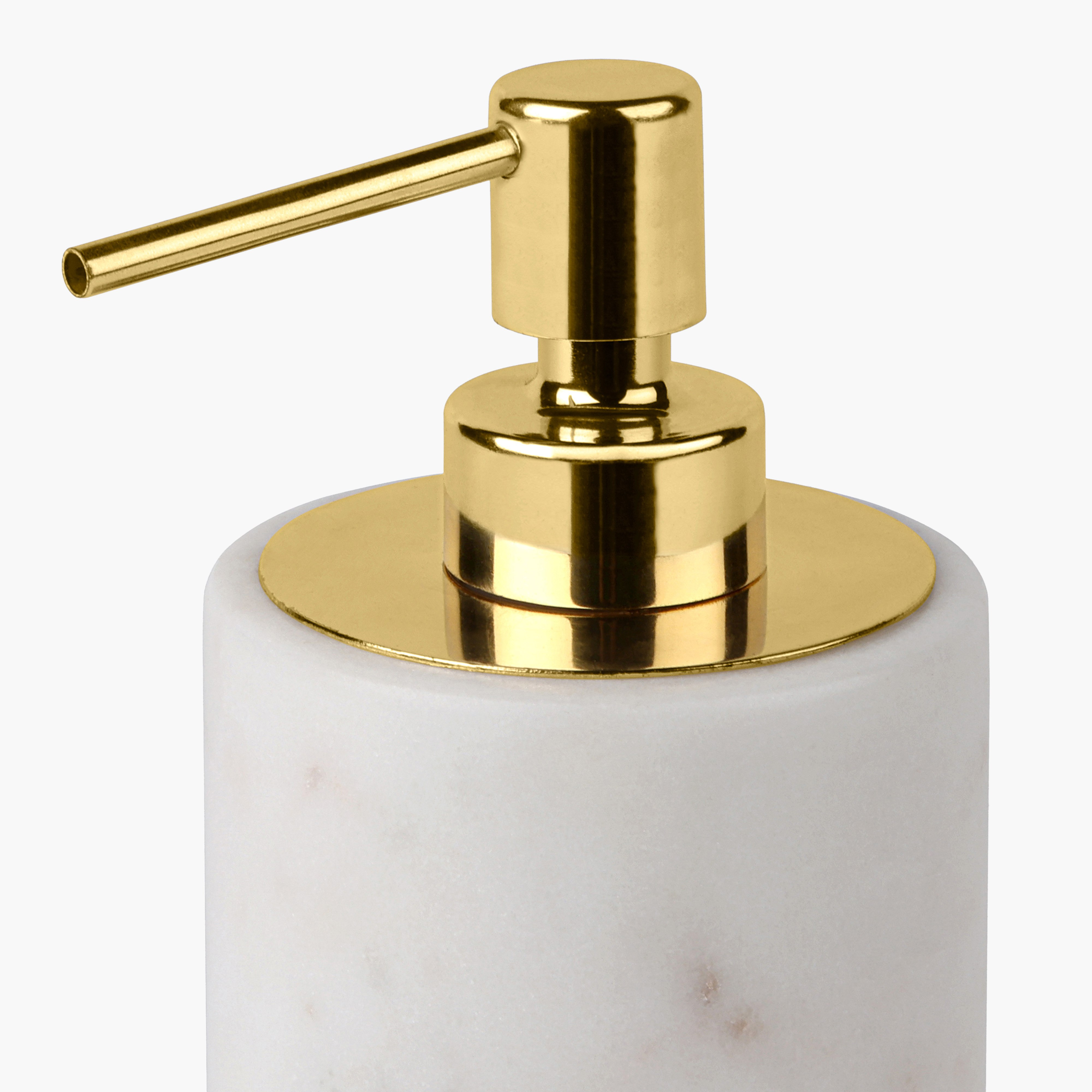 موزع صابون سائل رخامي - 7.5x7.5x17.5 سم-hbxdecorandfurnishings-bathroomaccessories-bathroomsets-image-3