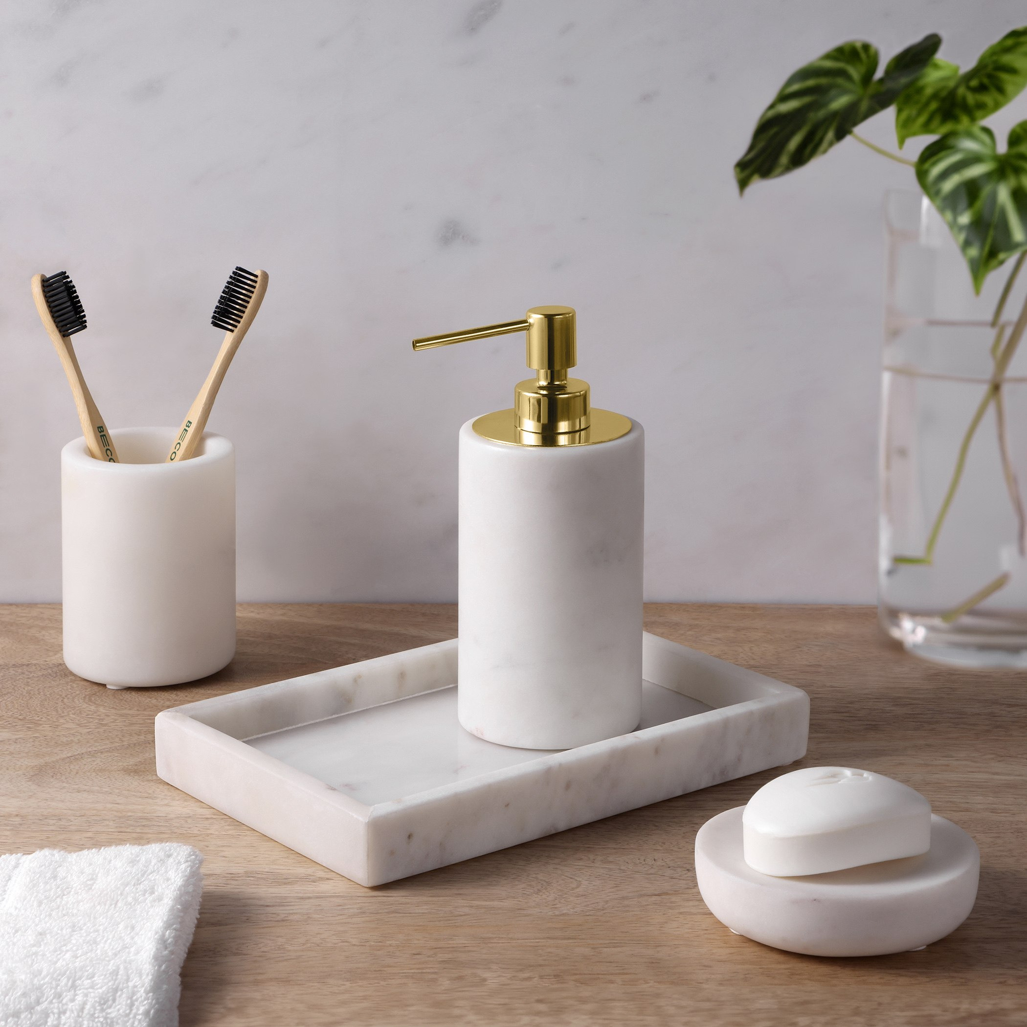 حامل فرشاة أسنان رخام- 7.5x7.5x10 سم-hbxdecorandfurnishings-bathroomaccessories-bathroomsets-image-5