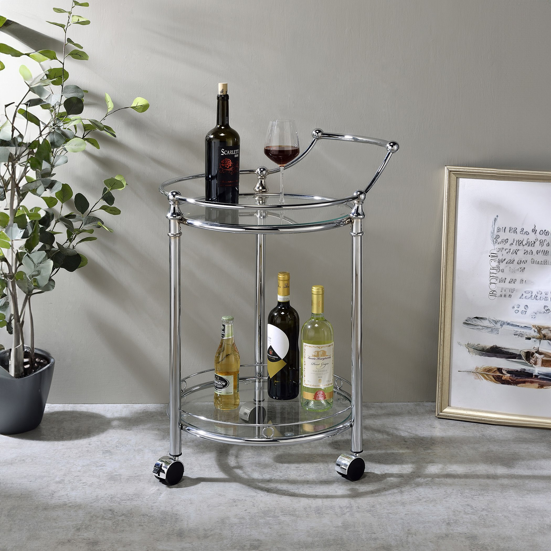 عربة ضيافة بطابقين من إلزا-hbxlivingroom-tablesandstands-servingtrolleys-image-1