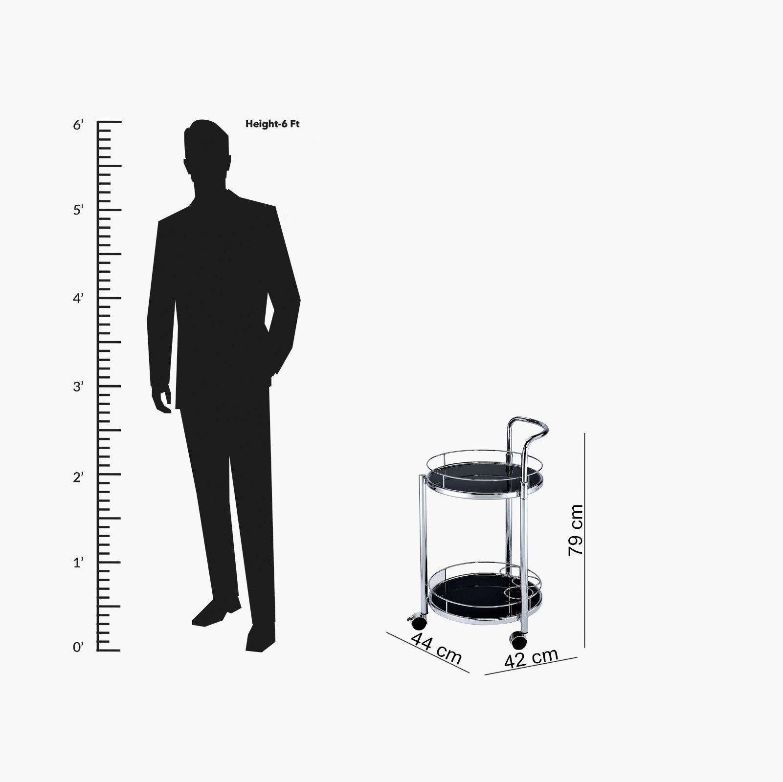 عربة ضيافة بطابقين من سترول-hbxlivingroom-tablesandstands-servingtrolleys-image-7