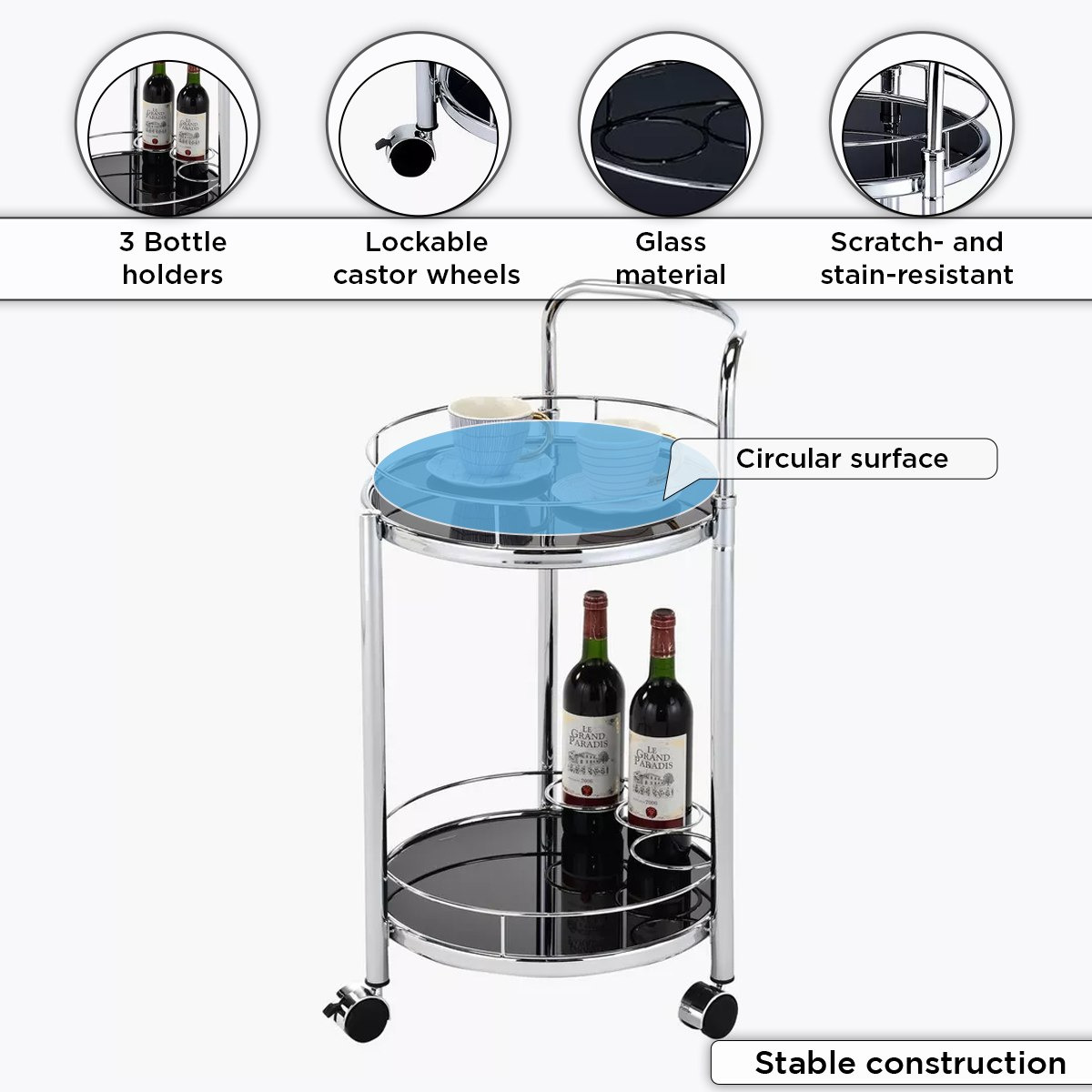 عربة ضيافة بطابقين من سترول-hbxlivingroom-tablesandstands-servingtrolleys-image-5