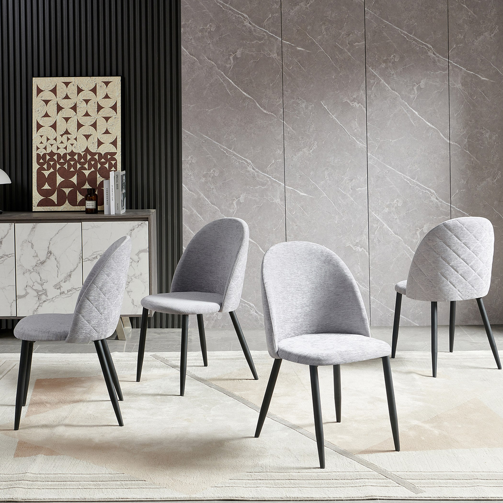 طقم سفرة بسطح من الحجر الملبد 6 مقاعد من ويلويك-hbxfurniture-diningtablesandsets-diningsets-sixseater-image-10