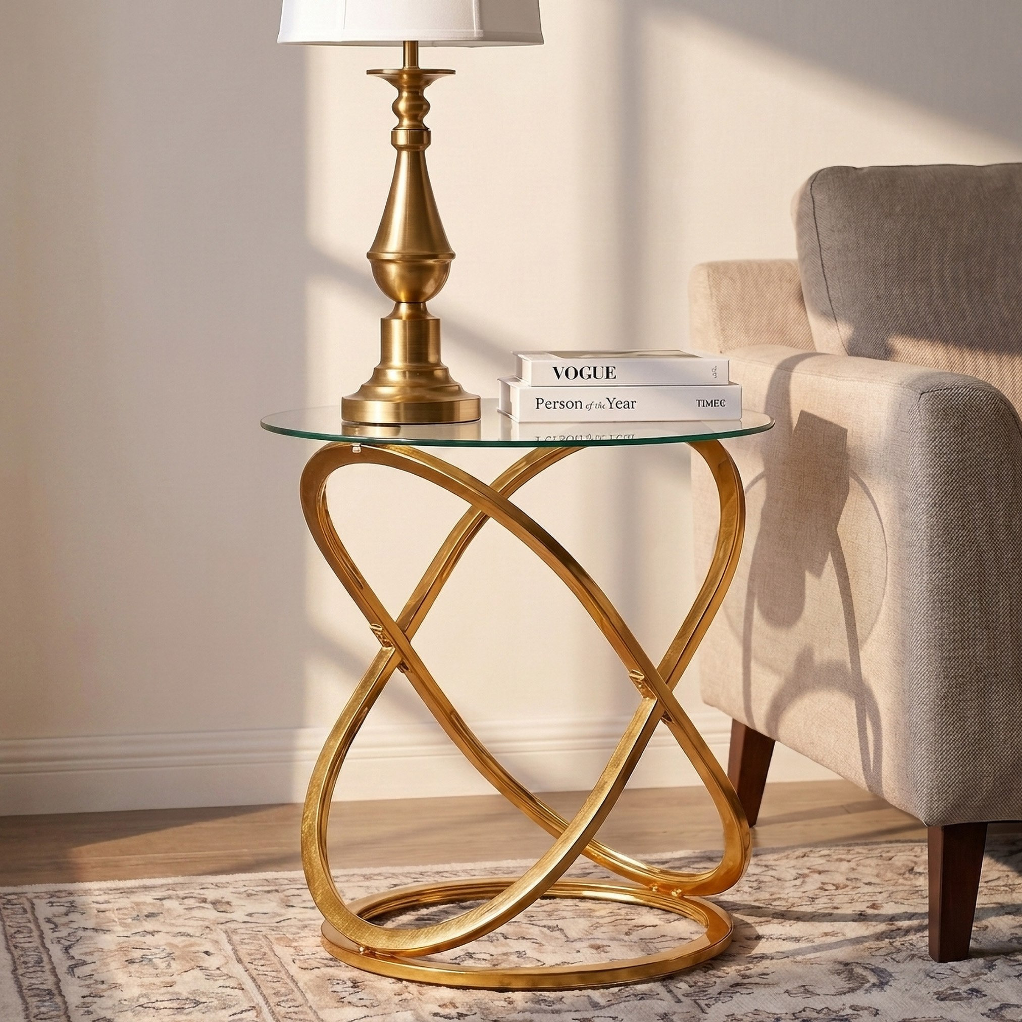 طاولة جانبية زجاج إن إكس تي من كارلتون-hbxfurniture-livingroom-endtables-image-1