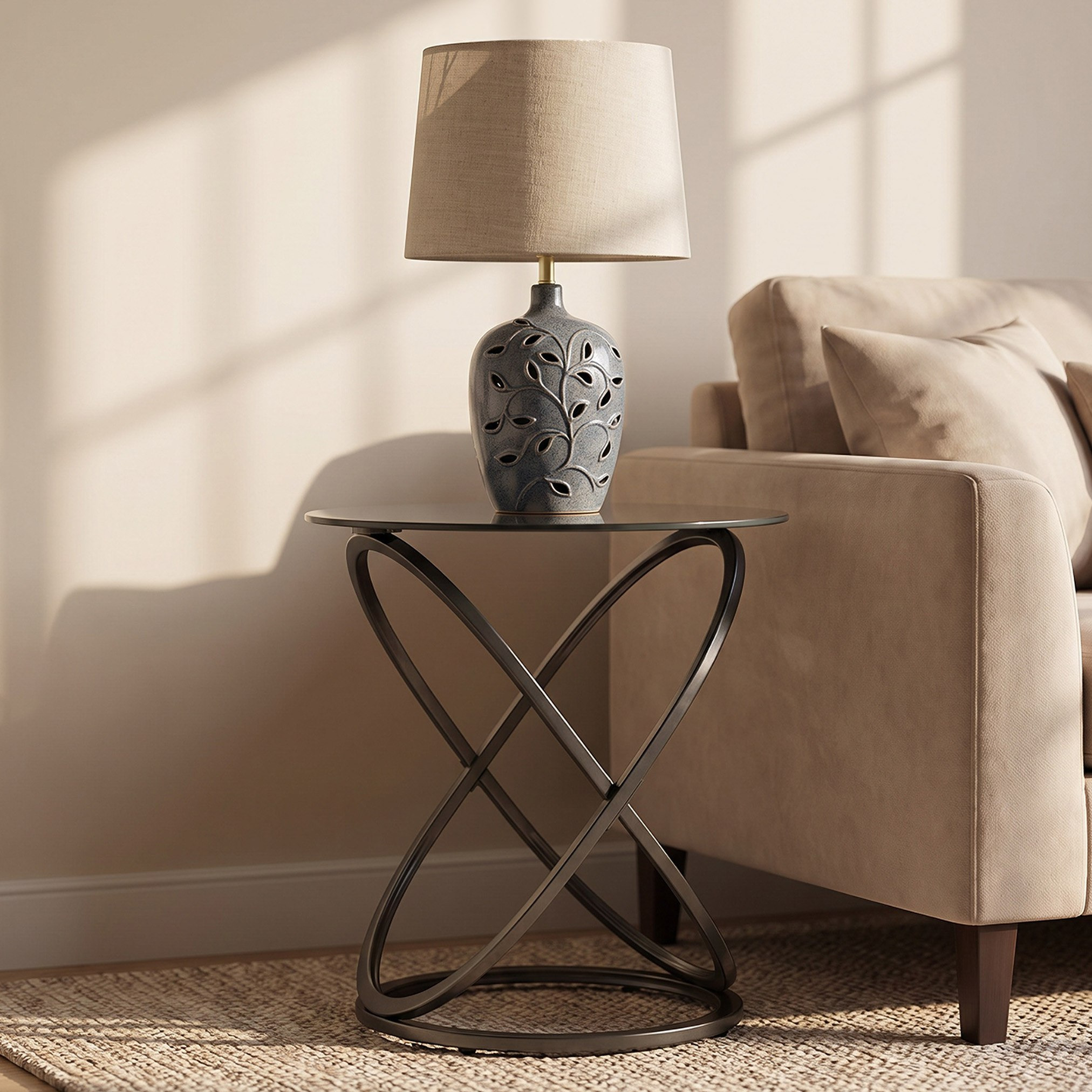 طاولة جانبية زجاج إن إكس تي من كارلتون-hbxfurniture-livingroom-endtables-image-1