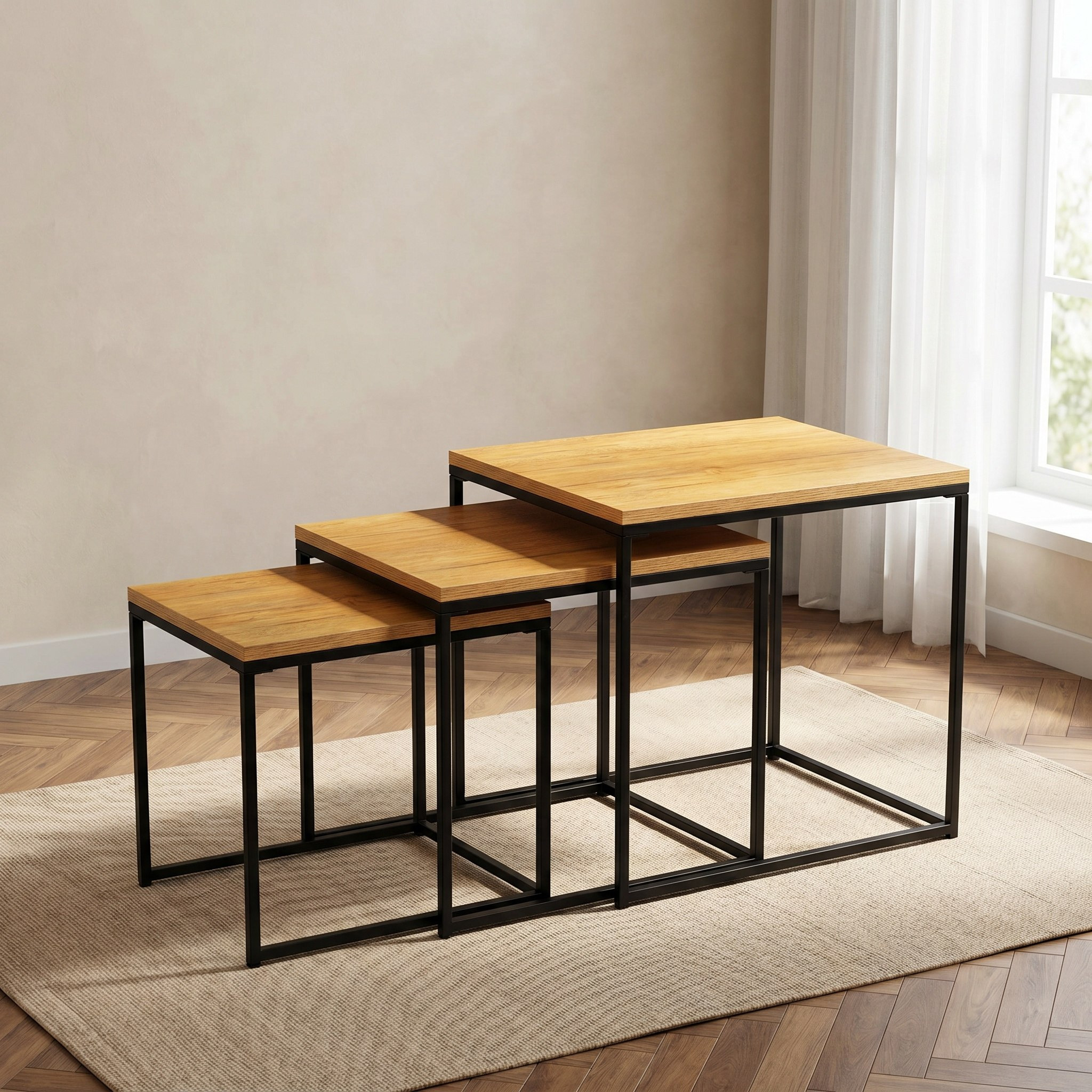 طقم طاولات متداخلة 3 قطع إيربان من توري-hbxfurniture-livingroom-nestingtables-image-1
