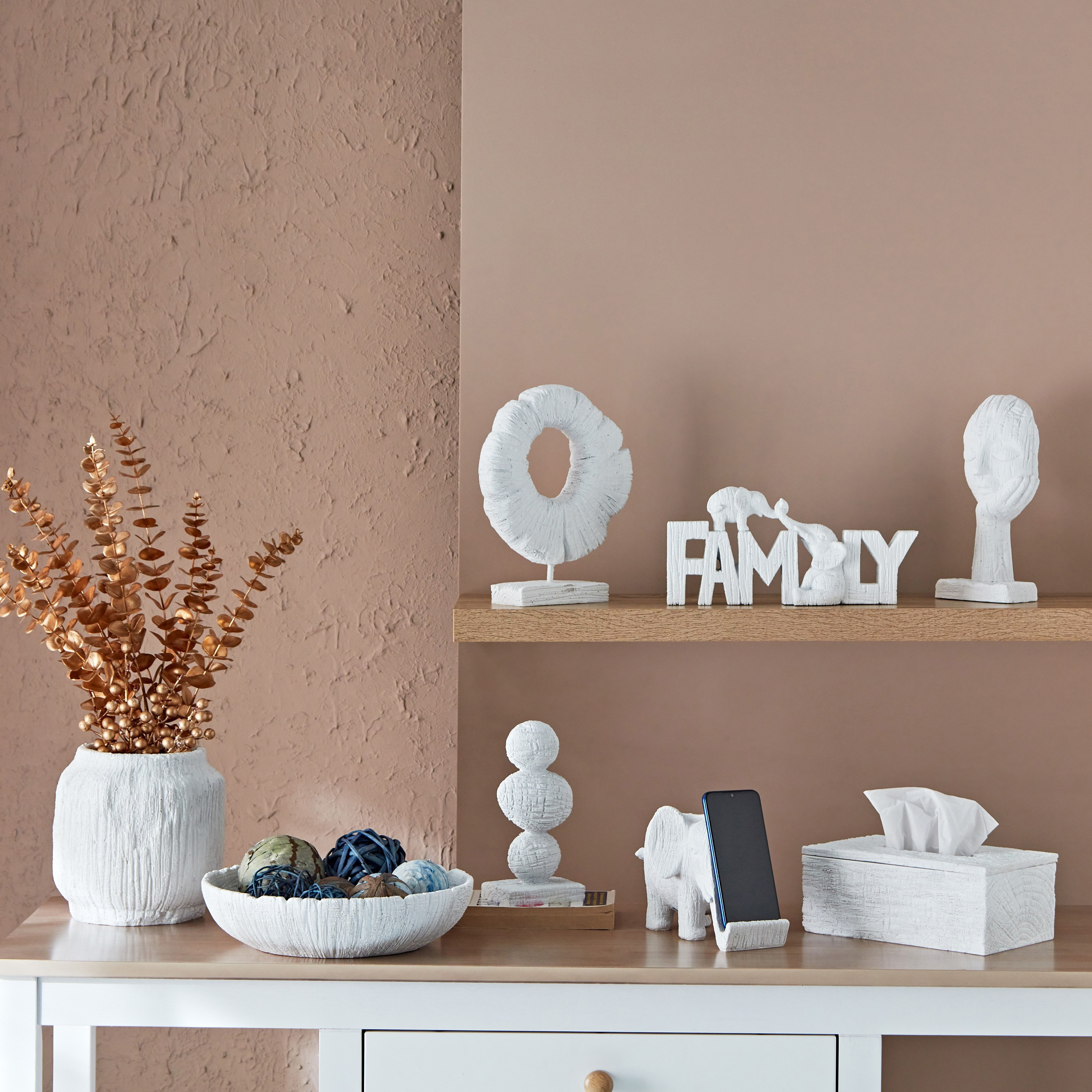 قطعة ديكور بوليريسين عصرية بلمسة تشطيب طبيعية من راباك - 22x7x26 سم-hbxhomeware-homedecor-figurinesandornaments-image-4