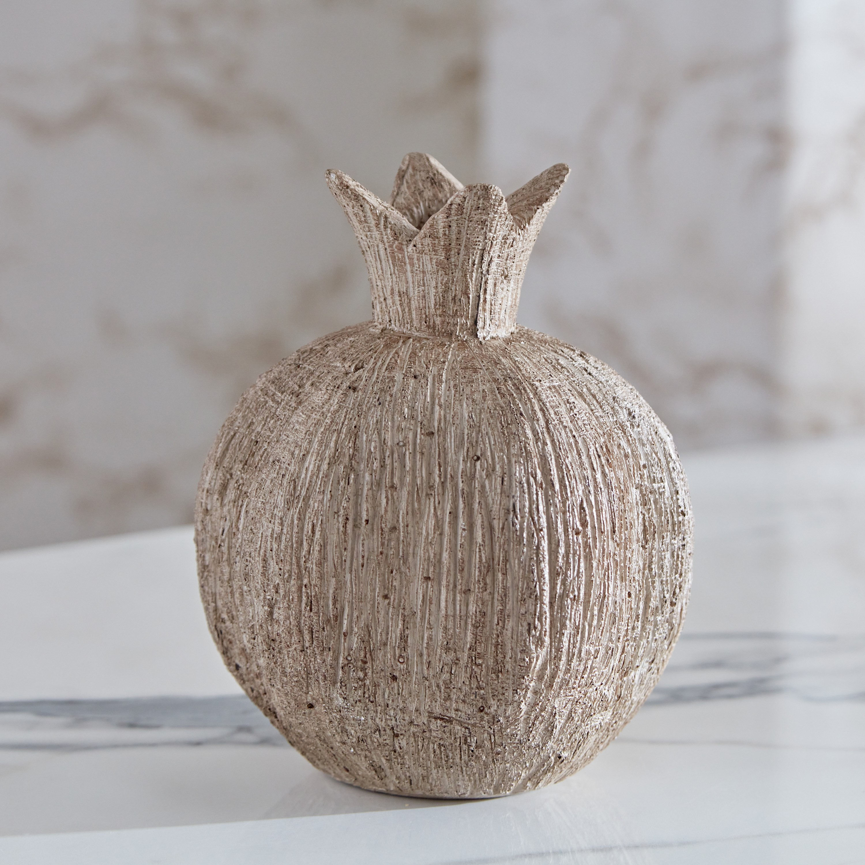 Rabaque Polyresin Natural Finish Pomegranate Decorative Accent - 13x13x15 cm-hbxhomeware-homedecor-figurinesandornaments-image-1