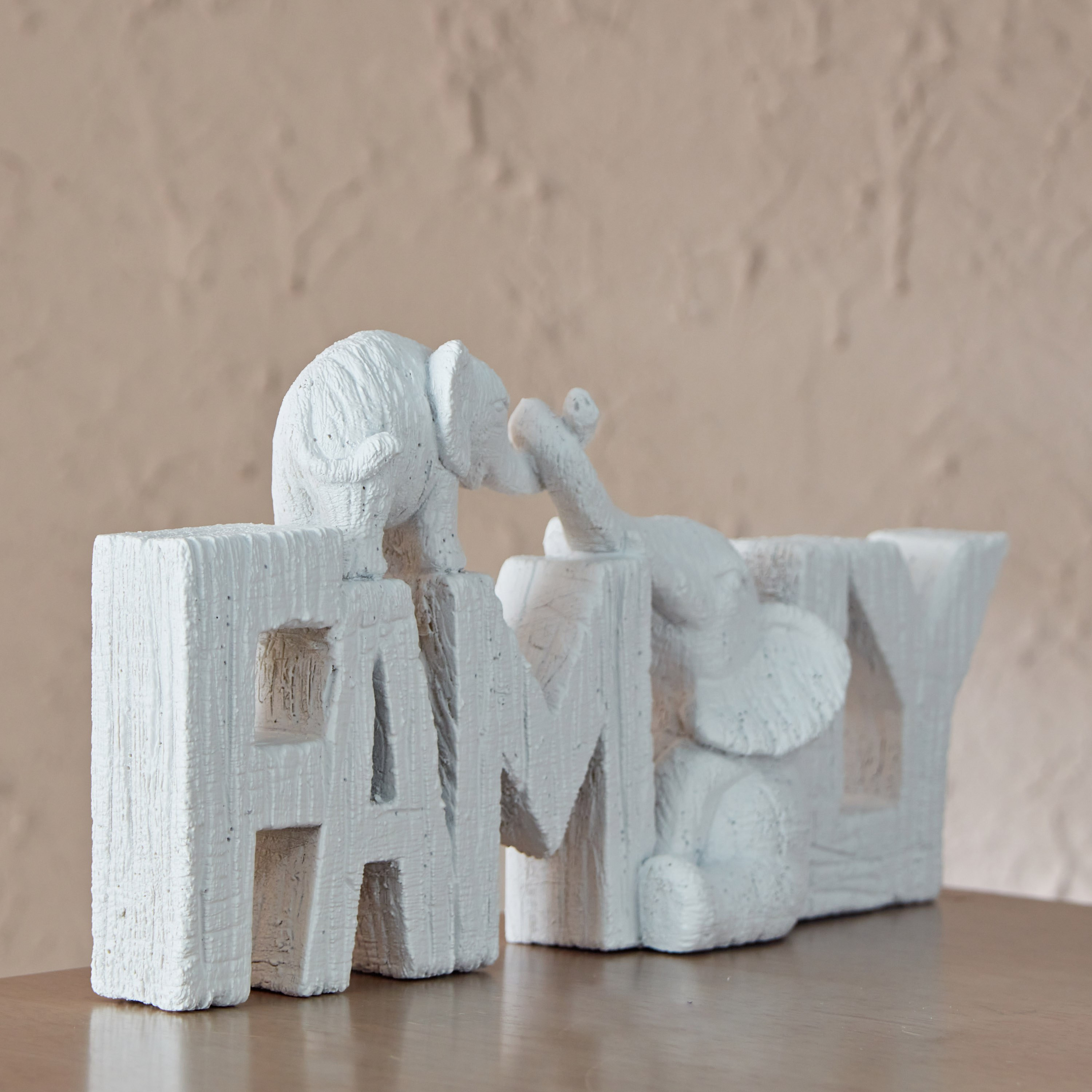 Rabaque Polyresin Family with Elephant Decorative Accent - 30x5x14 cm-hbxhomeware-homedecor-figurinesandornaments-image-2