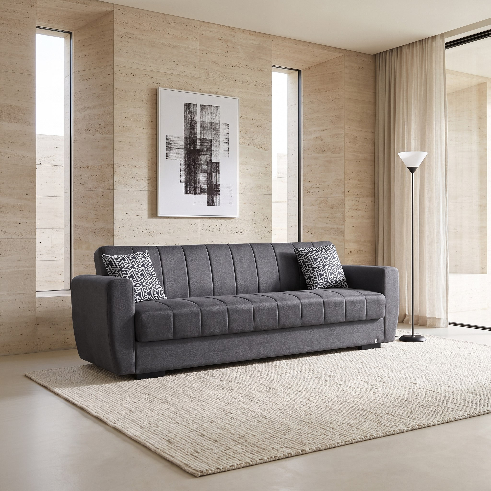 Armina 3-Seater Sofa Bed with Storage and 2 Cushions-hbxfurniture-sofasandarmchairs-sofabeds-image-1