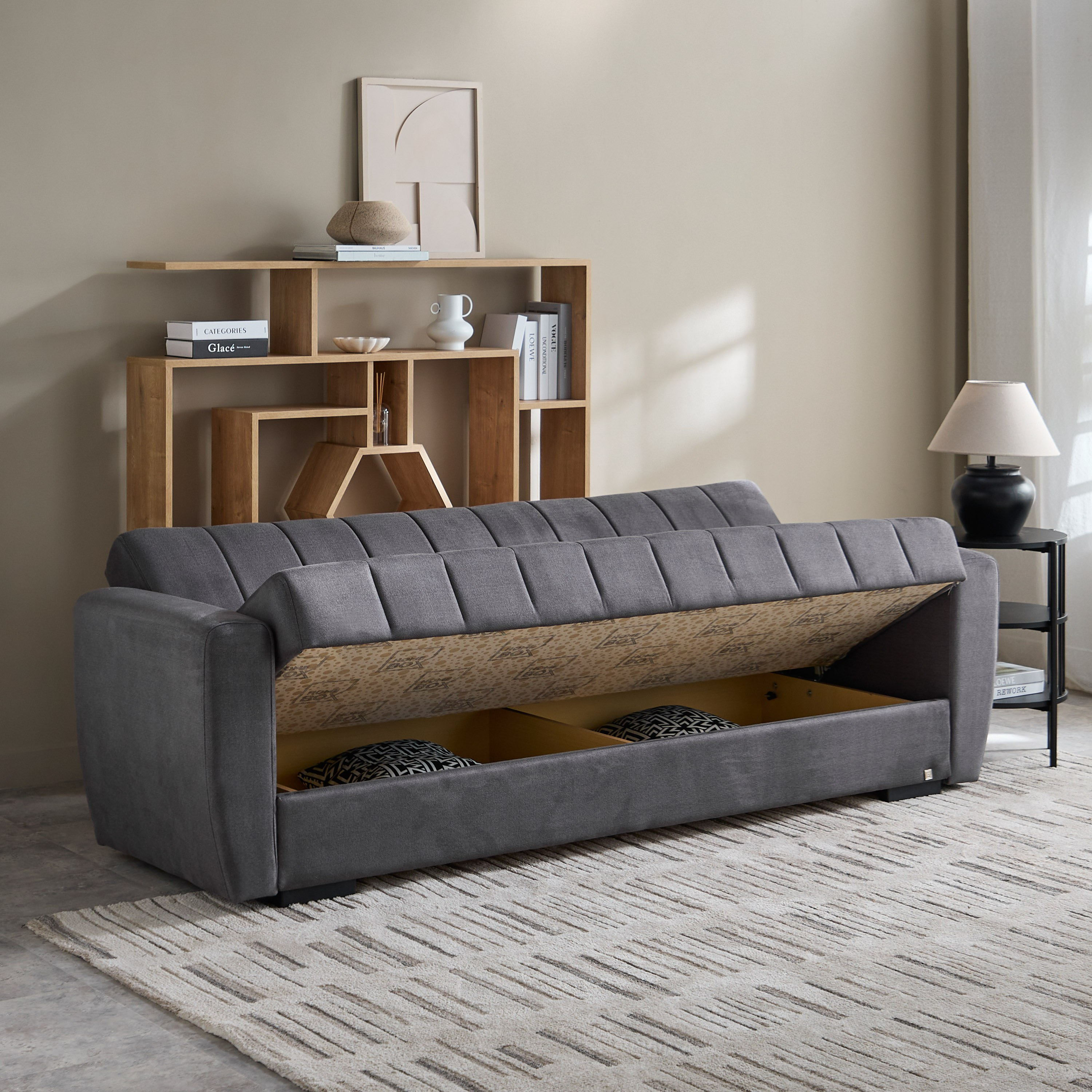Armina 3-Seater Sofa Bed with Storage and 2 Cushions-hbxfurniture-sofasandarmchairs-sofabeds-image-2