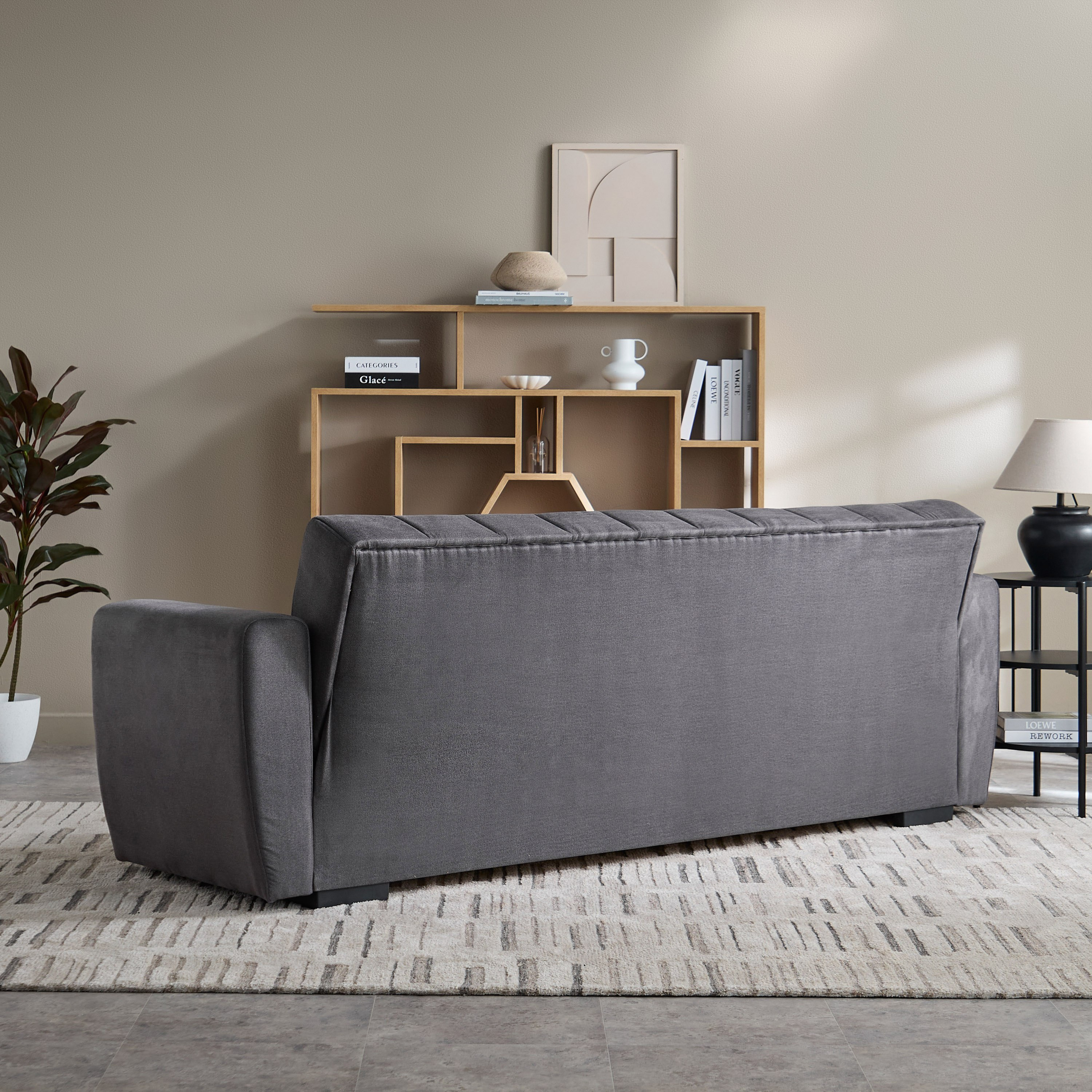Armina 3-Seater Sofa Bed with Storage and 2 Cushions-hbxfurniture-sofasandarmchairs-sofabeds-image-2