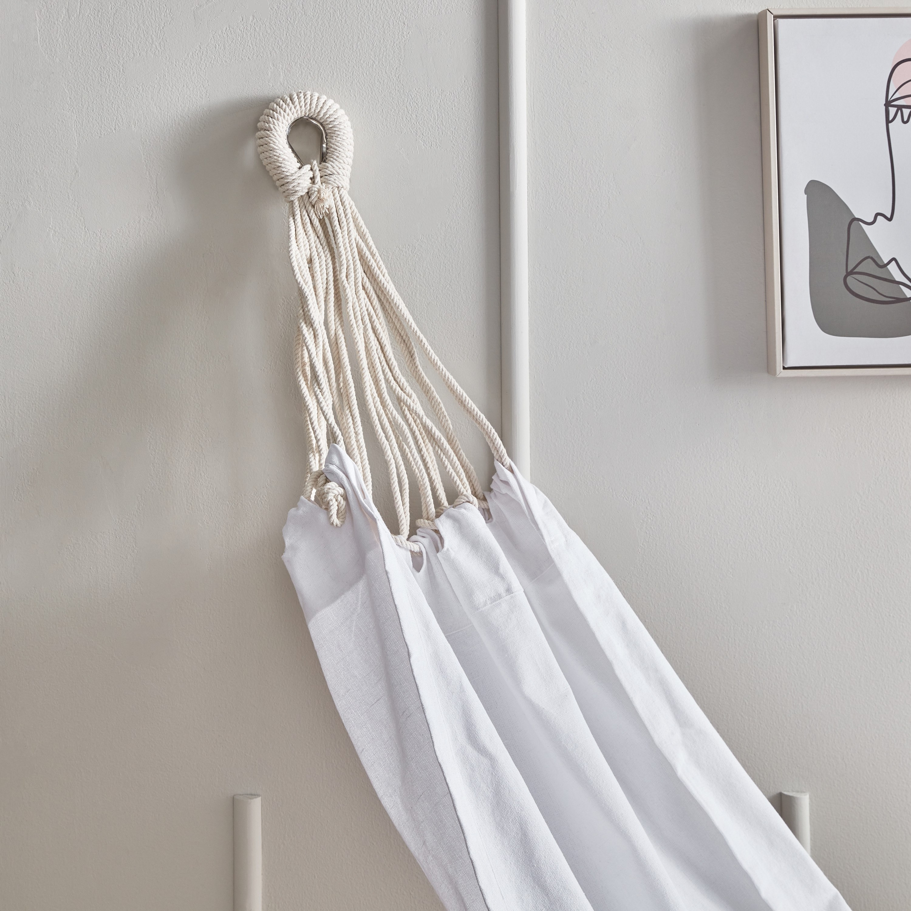 أرجوحة قطنية بحبل قطني وحلقة معدنية من بليس - 110x220 سم-hbxhomeware-hbxbedroom-image-3