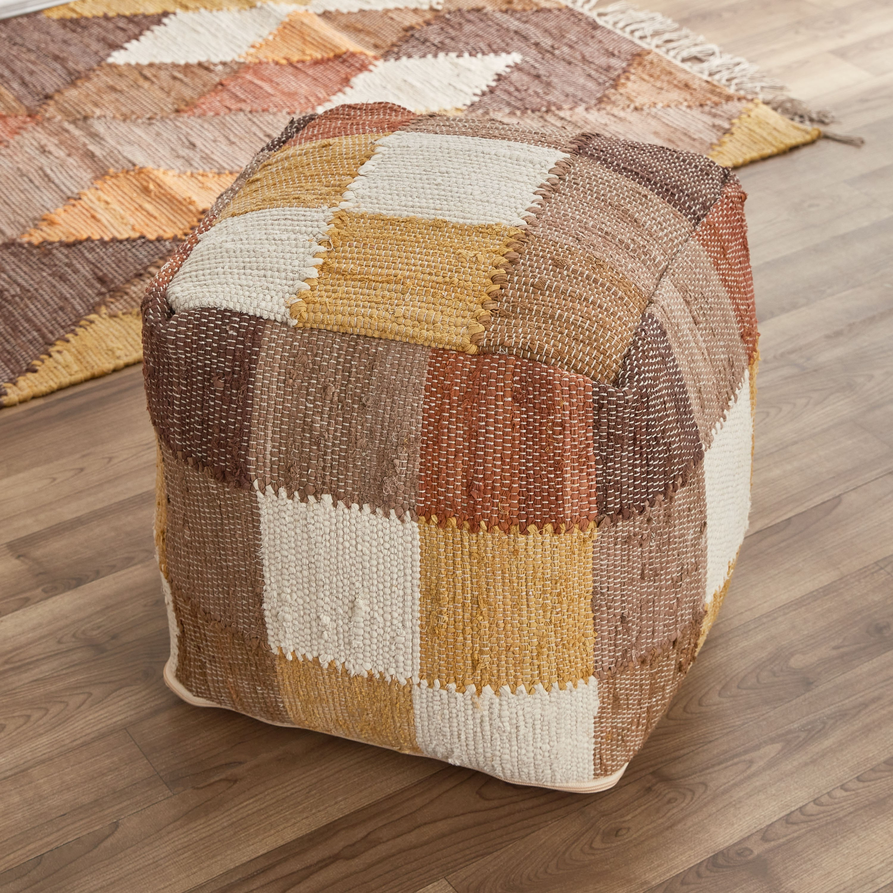 Bliss Recycled Cotton Pouf - 40x40x40 cm-hbxfurniture-kidsroom-kidsbeanbags-image-2