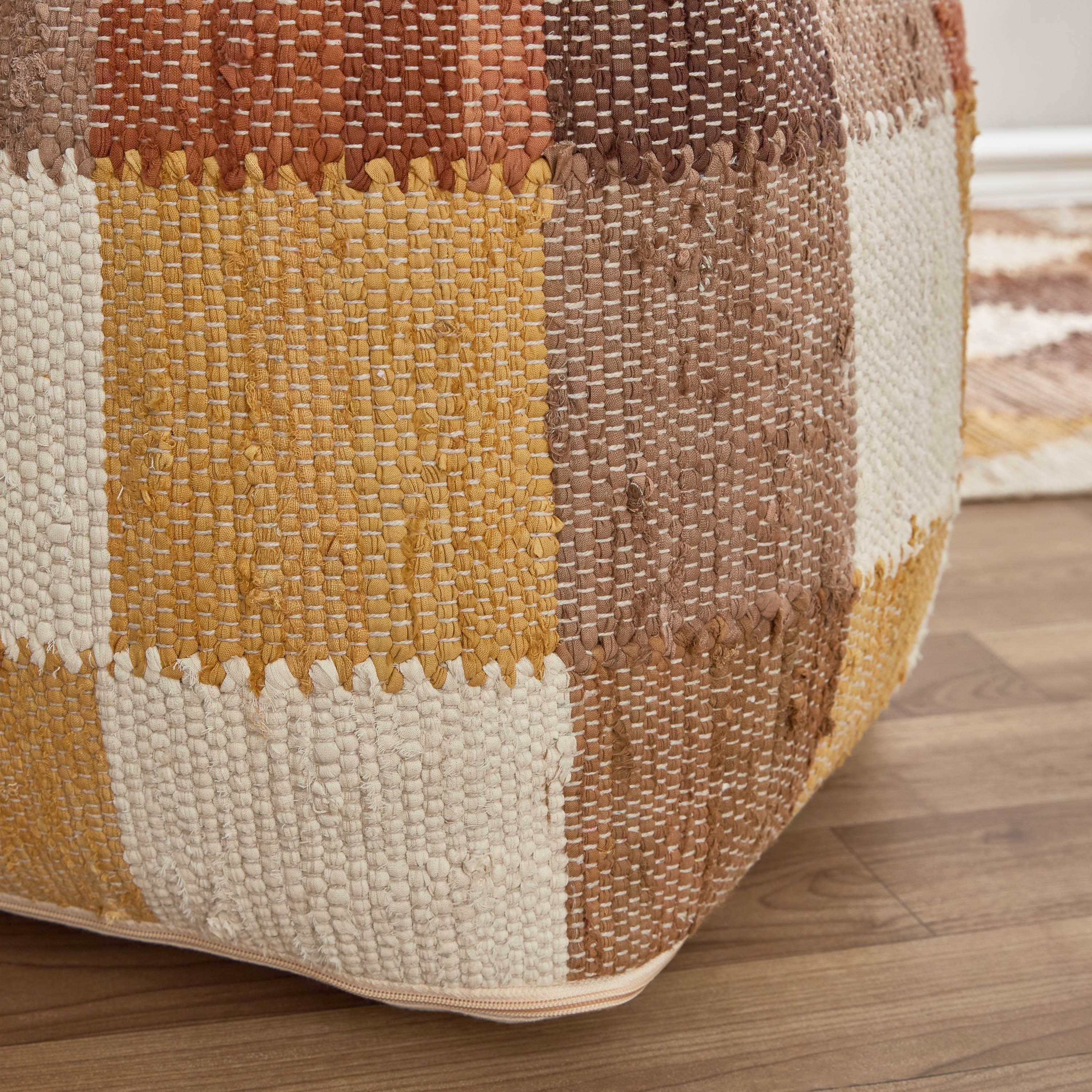 Bliss Recycled Cotton Pouf - 40x40x40 cm-hbxfurniture-kidsroom-kidsbeanbags-image-3