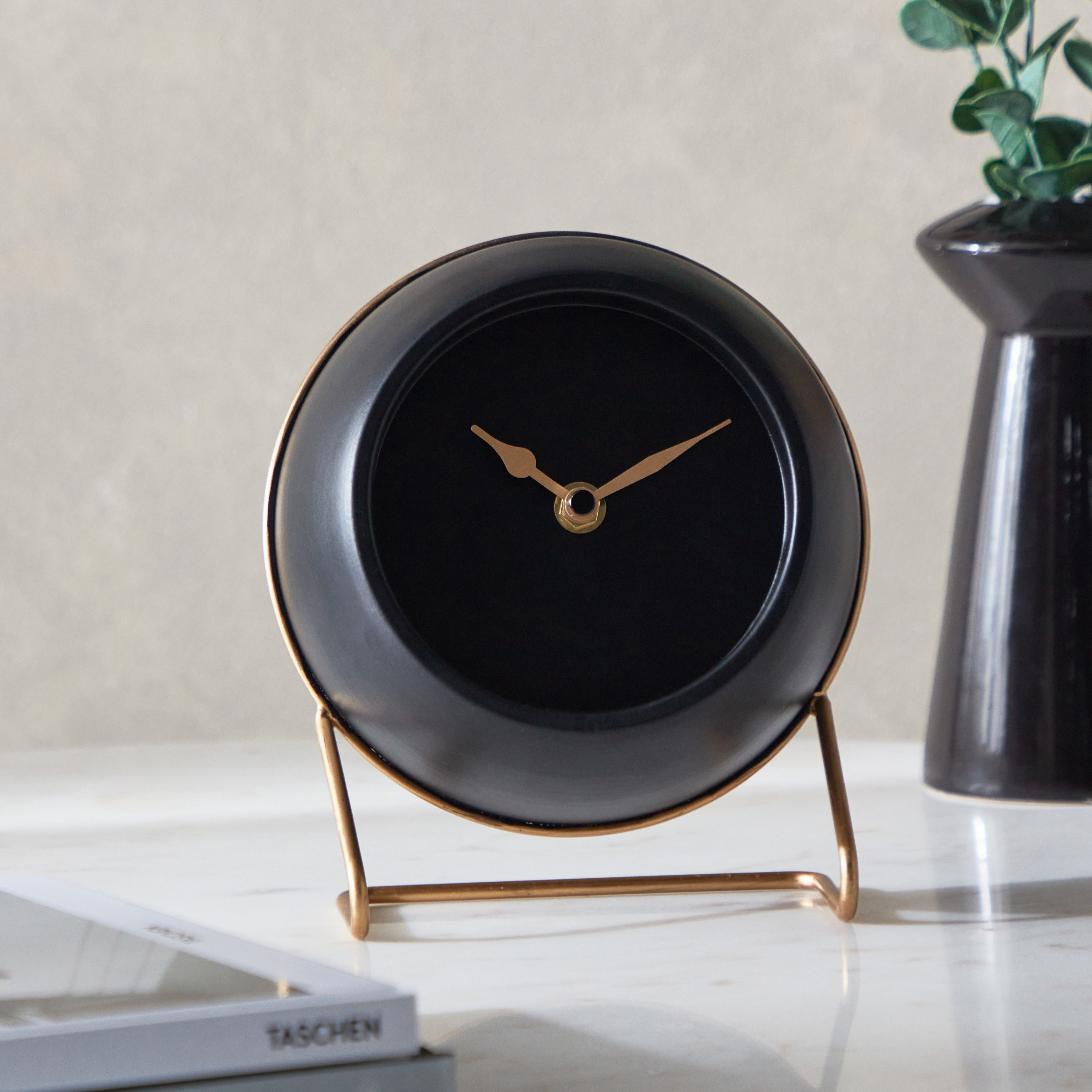 ساعة طاولة معدن من زيل- 16x12x18 سم-hbxhomeware-hbxdecorandfurnishings-image-2