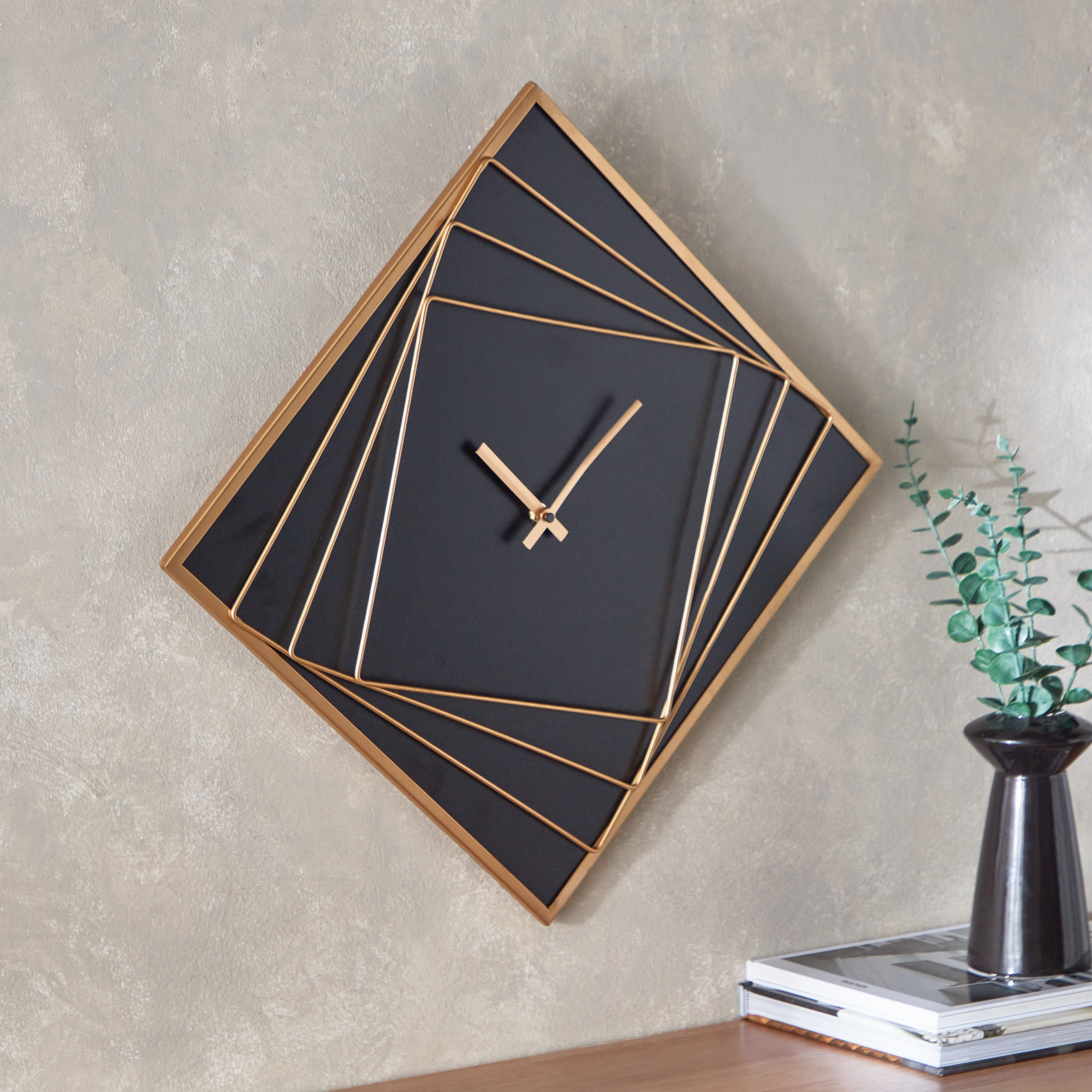 Zeal Metal Wall Clock - 56.5x4.5x56.5 cm-PROMO_QA_HB_B1G1_WWS_271025-image-1