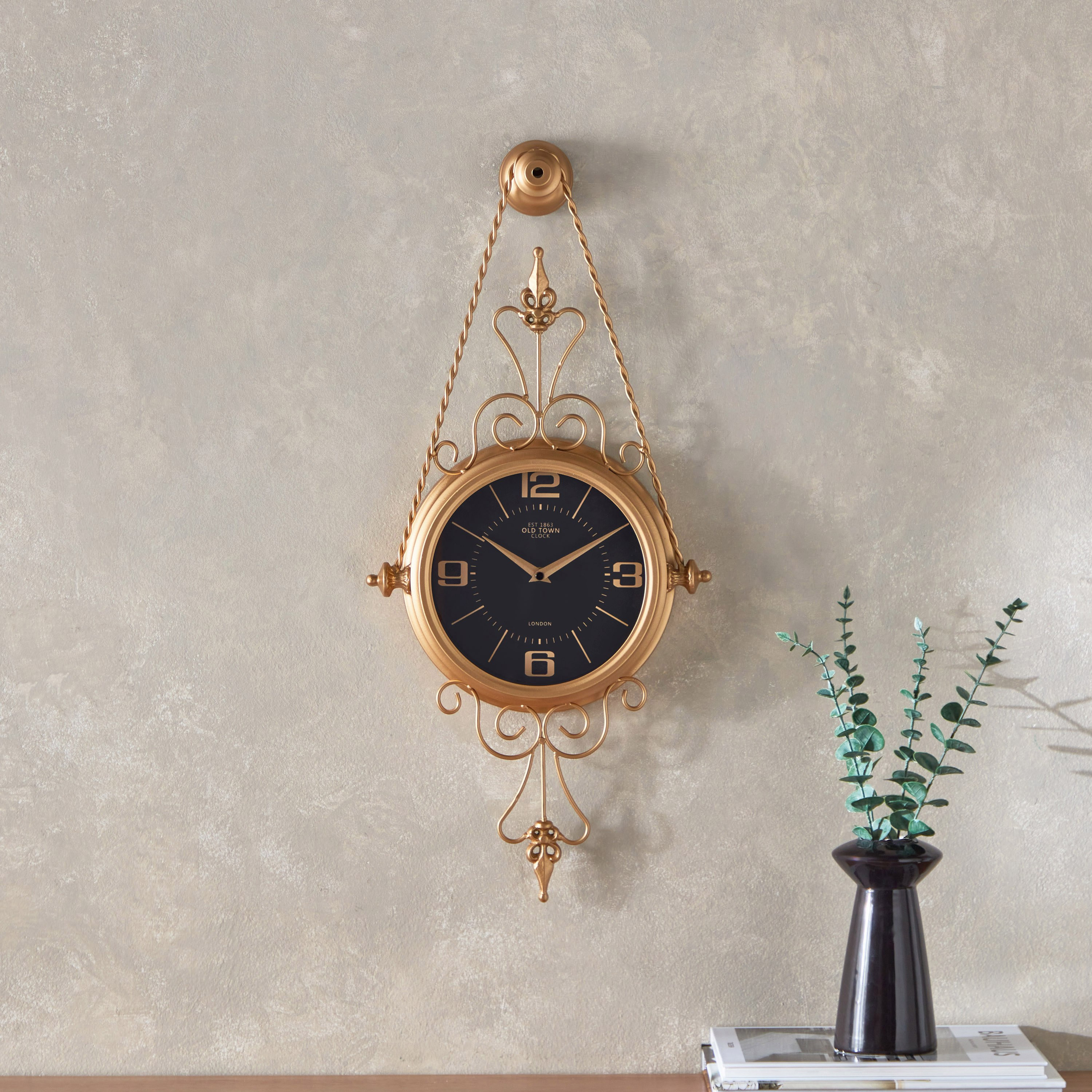 Zeal Metal Wall Clock - 30x7.5x63.5 cm-hbxhomeware-hbxdecorandfurnishings-image-2