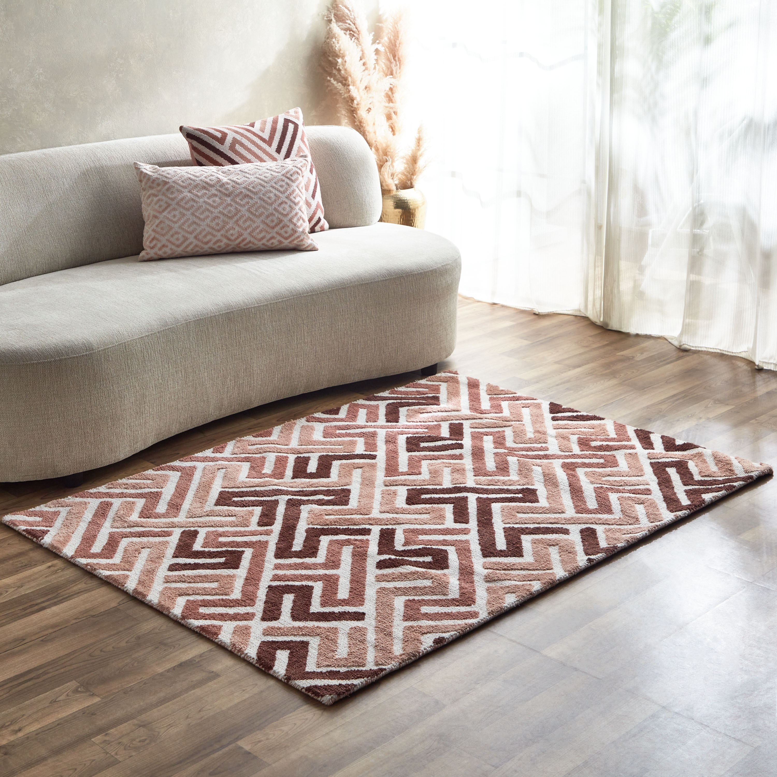 Meknes Microfibre Knitted Rug - 120x170 cm-hbxdecorandfurnishings-floorcoverings-rugs-image-1