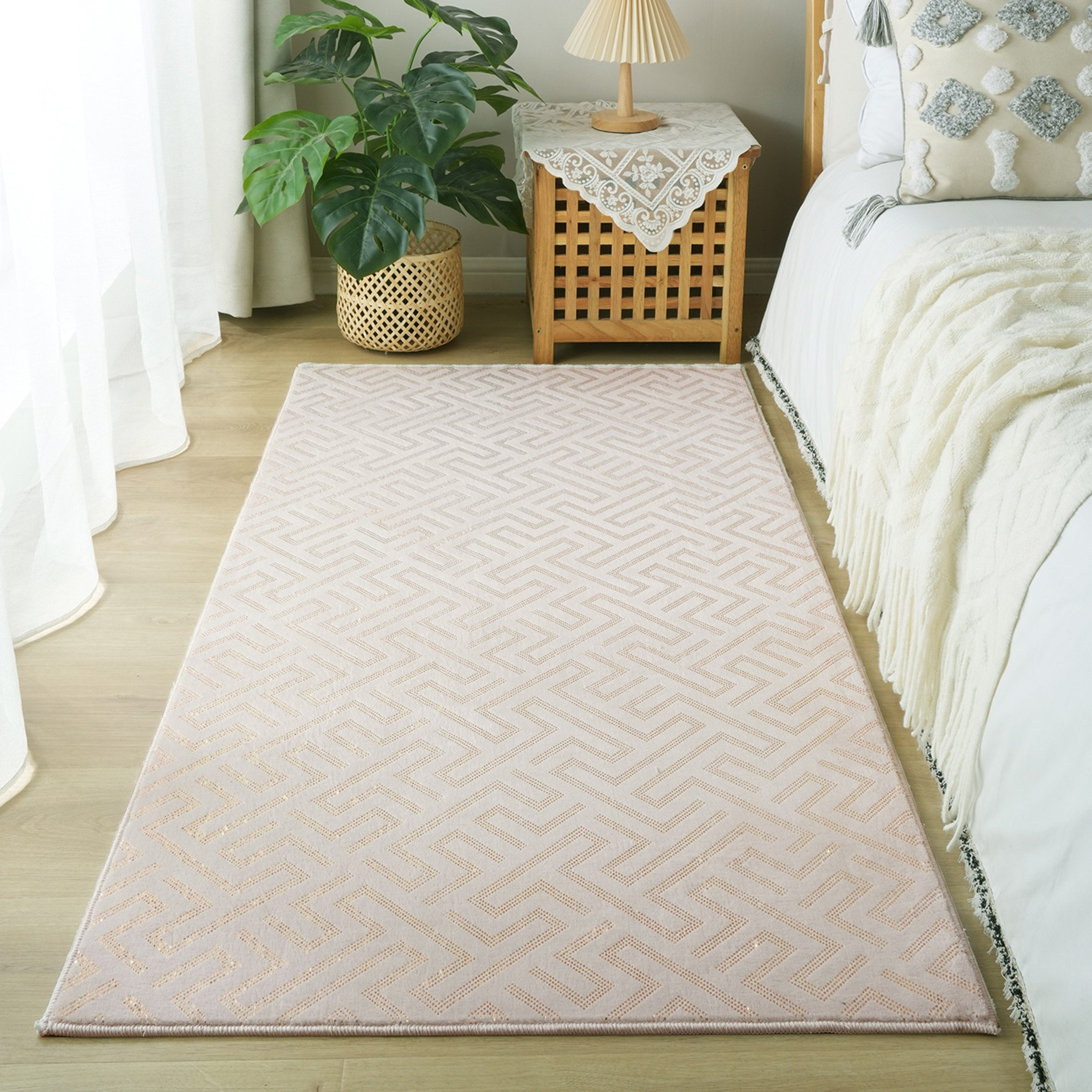 سجادة بطبعات رقائق معدنية  - مكنس - 80x150 سم-hbxdecorandfurnishings-floorcoverings-rugs-image-1