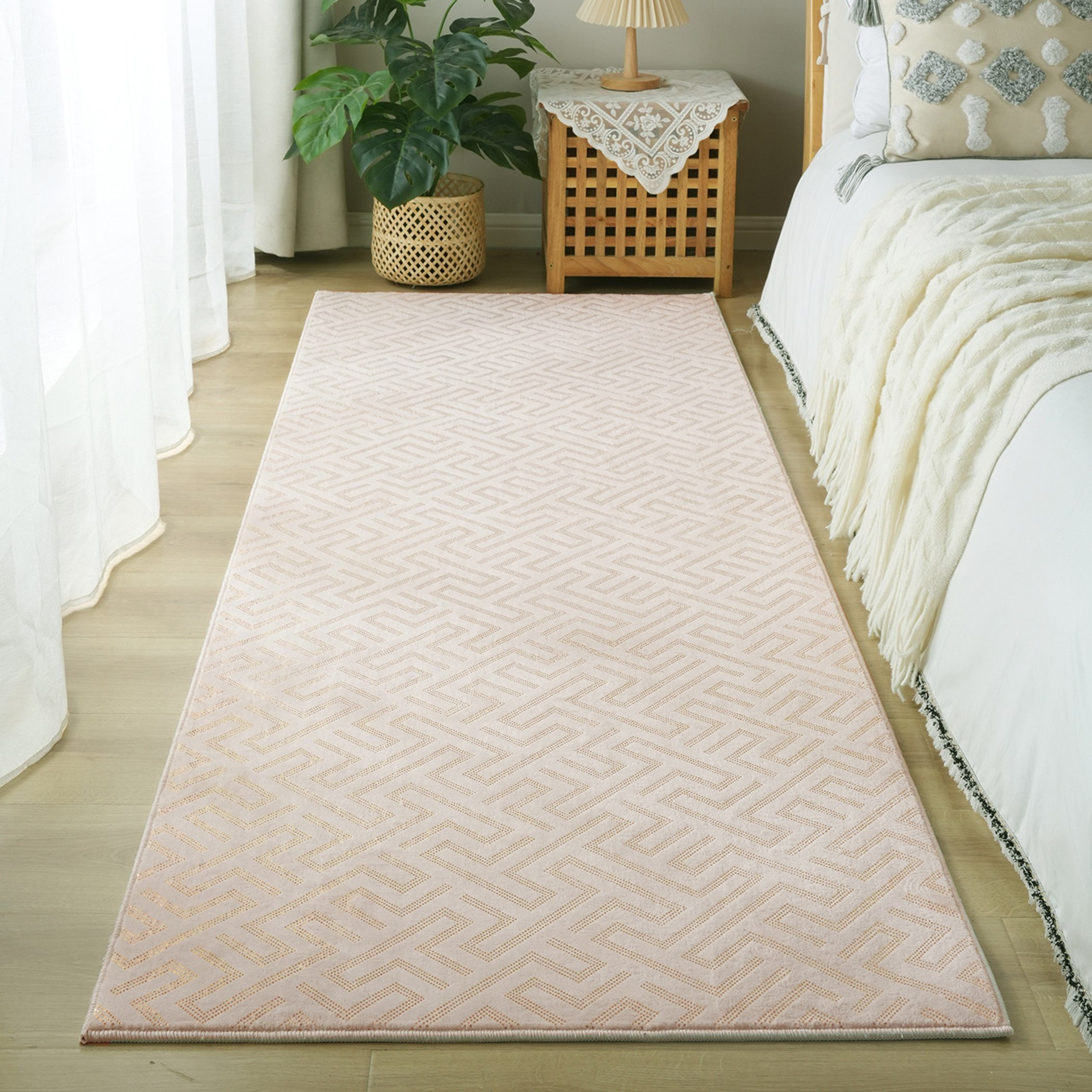 سجادة بطبعات رقائق معدنية  - مكنس - 80x230 سم-hbxdecorandfurnishings-floorcoverings-rugs-image-1