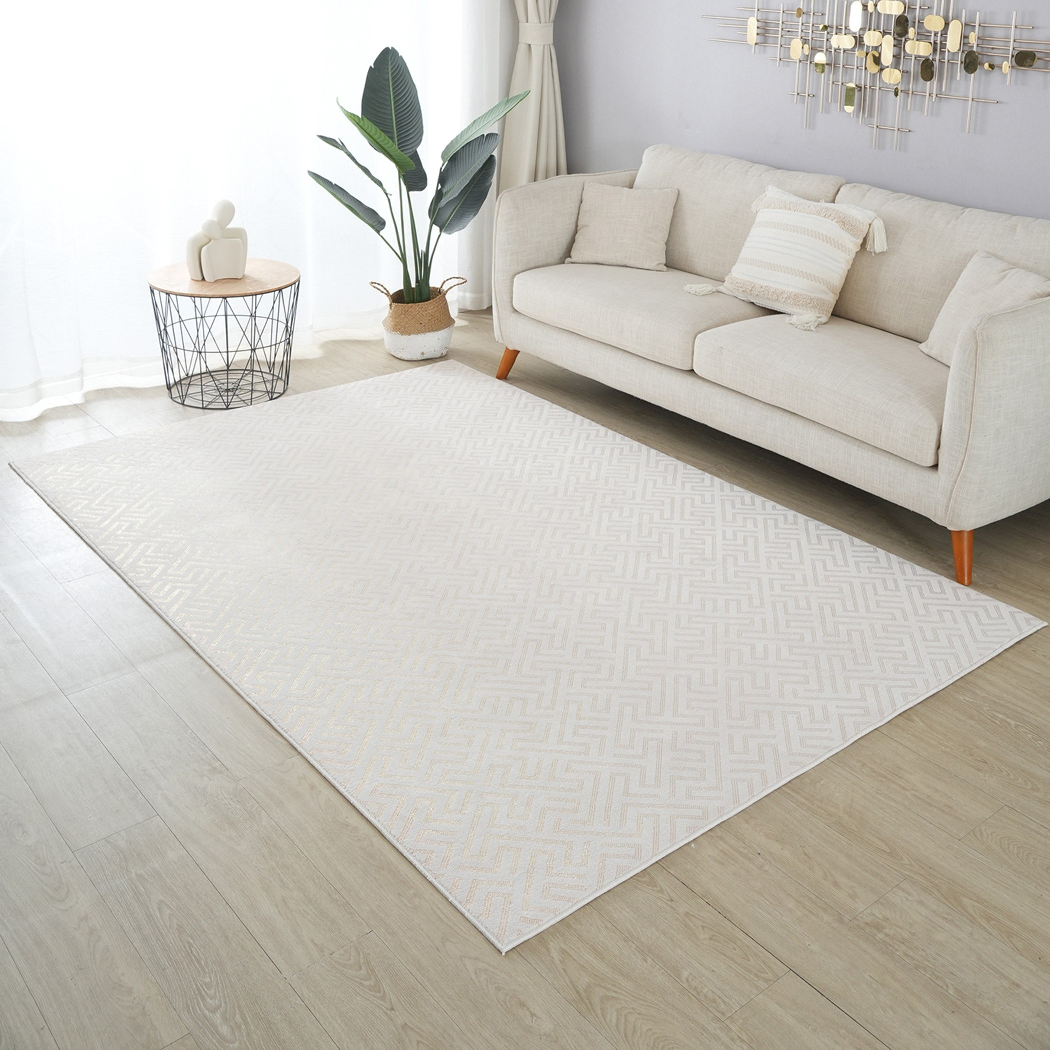 سجادة بطبعات رقائق معدنية  - مكنس - 200x300 سم-hbxdecorandfurnishings-floorcoverings-rugs-image-1