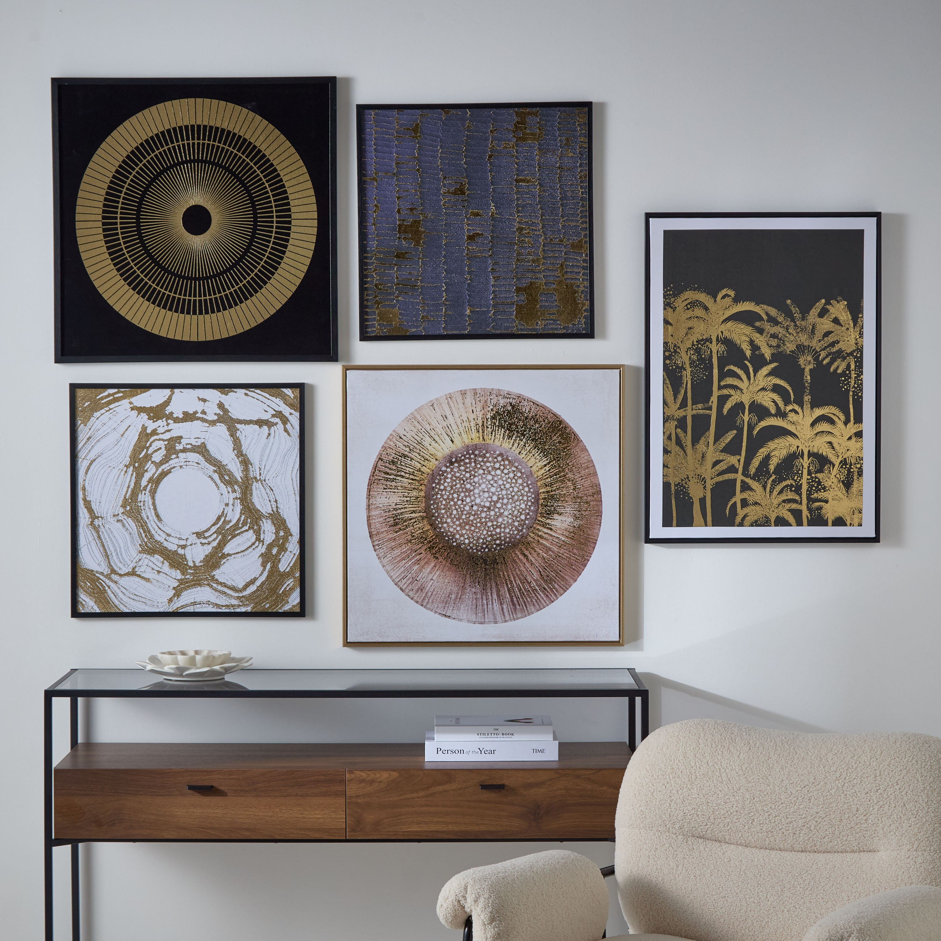 لوحة كانفاس مؤطرة برقائق من سونيت - 50x70x3 سم-hbxhomeware-hbxdecorandfurnishings-image-4