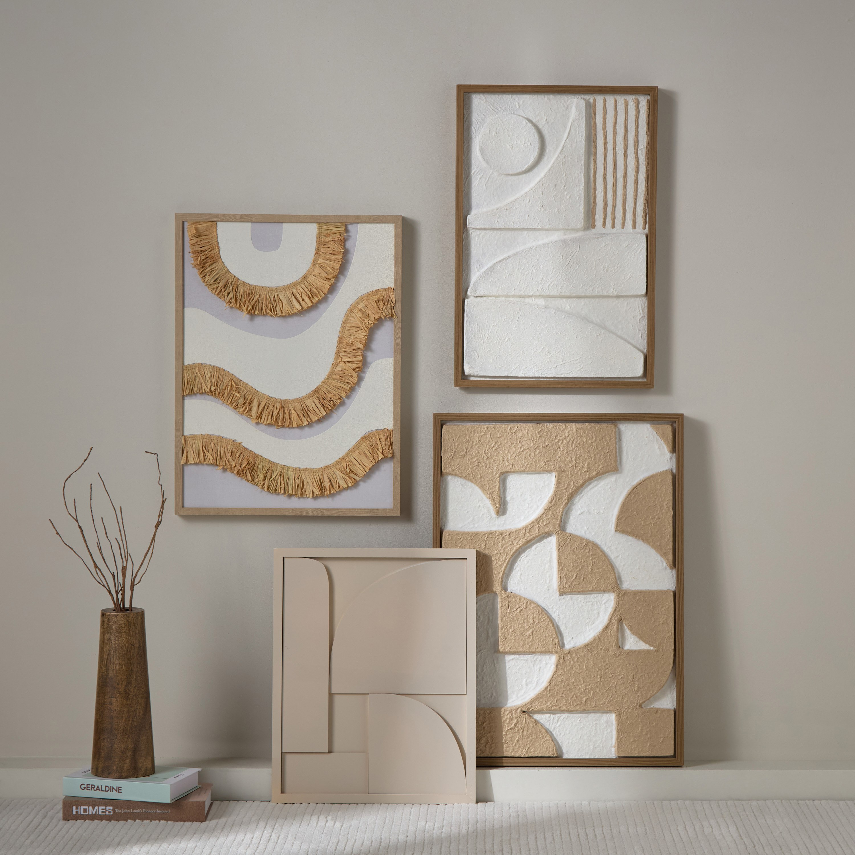 لوحة مؤطرة ثلاثية الأبعاد بزينة طبيعية من سونيت - 40x60x3 سم-hbxhomeware-hbxdecorandfurnishings-image-4