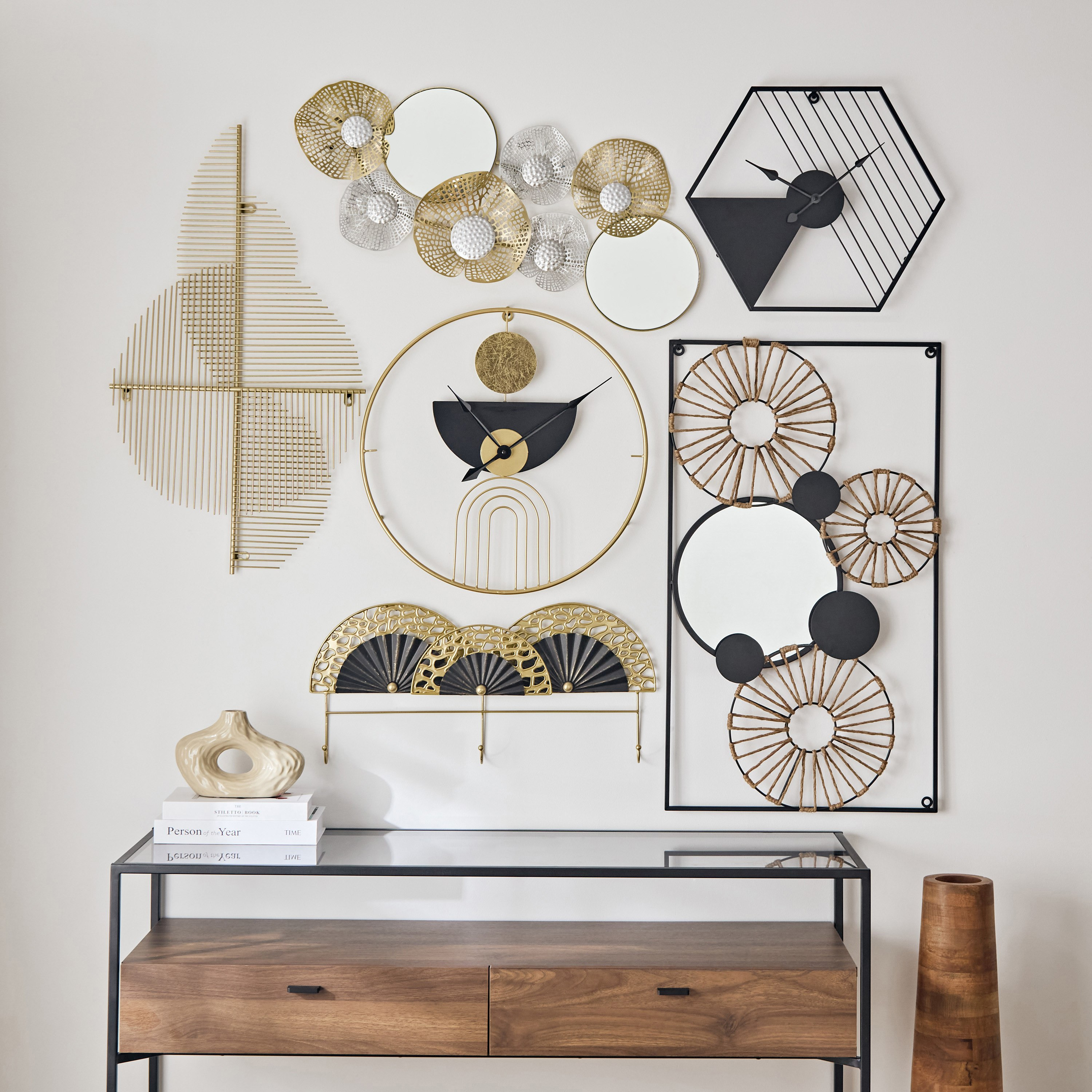 Sonet Metal Decorative Wall Art - 78.5x44.5x2.5 cm-hbxdiningroom-walldecor-wallart-image-4