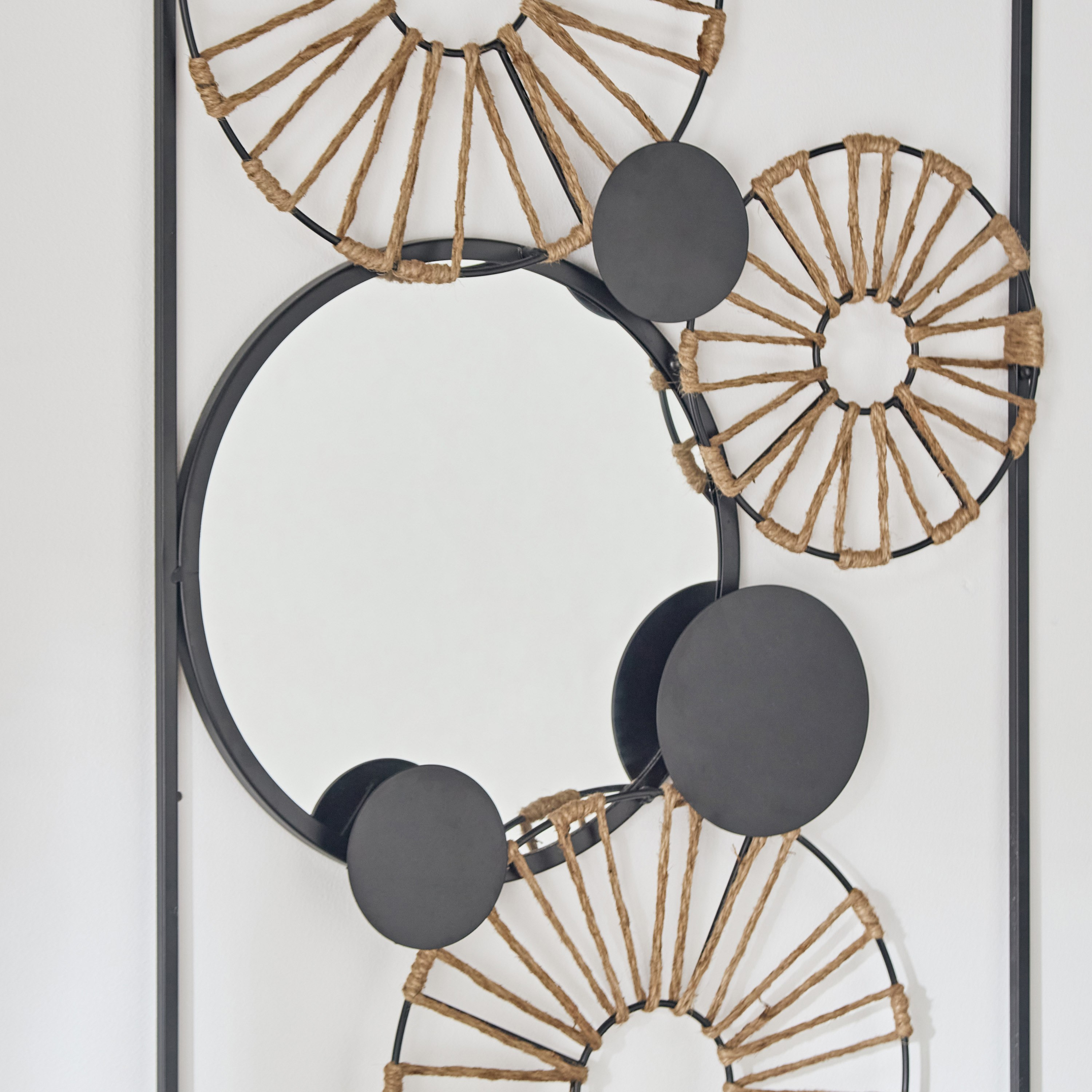 زينة حائط معدن بمرآة من سونيت- 82x47.5x3 سم-hbxdiningroom-walldecor-wallart-image-3