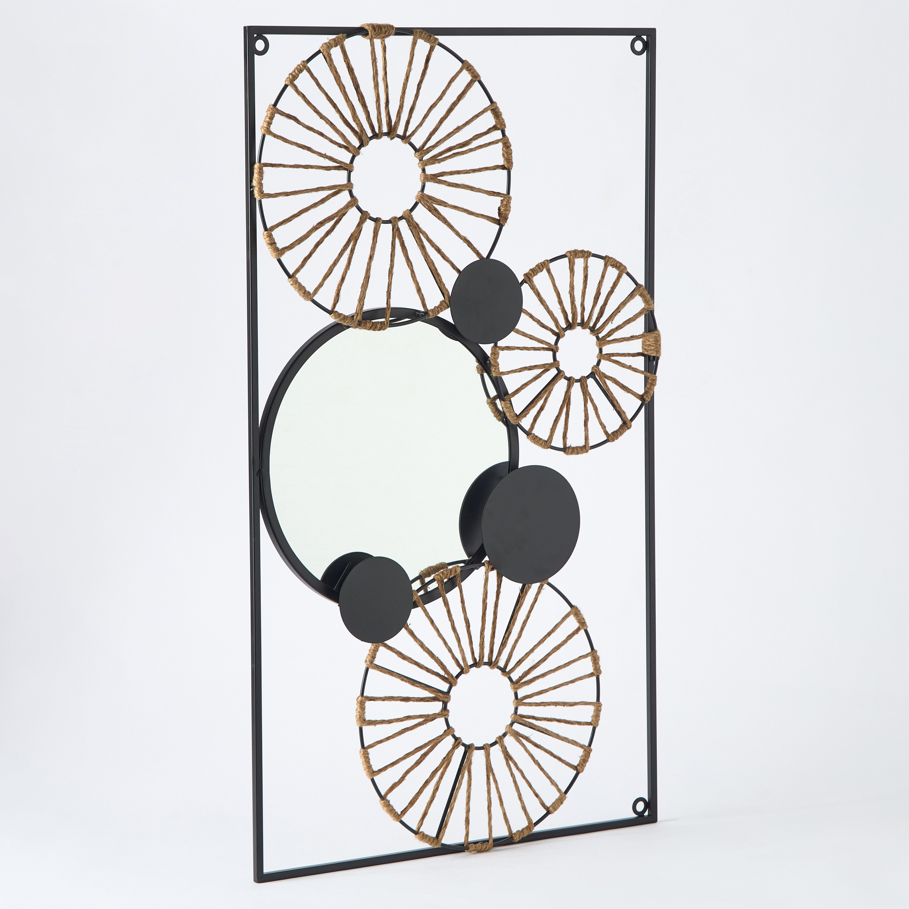 زينة حائط معدن بمرآة من سونيت- 82x47.5x3 سم-hbxdiningroom-walldecor-wallart-image-5