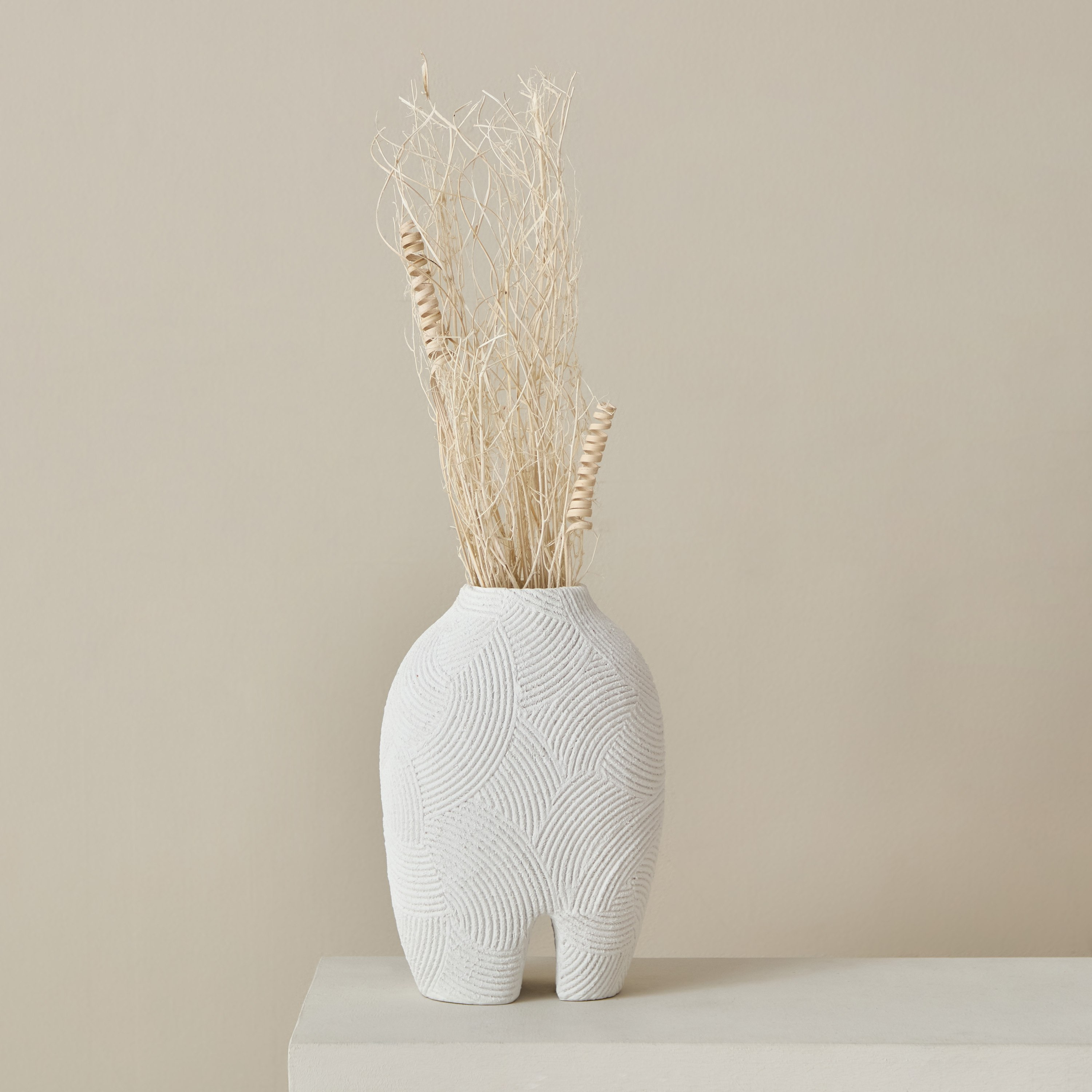 باقة عشب مجففة في صينية ورق من ميدلي- 60 سم-hbxdecorandfurnishings-homeaccessories-artificialflowersandplants-image-1