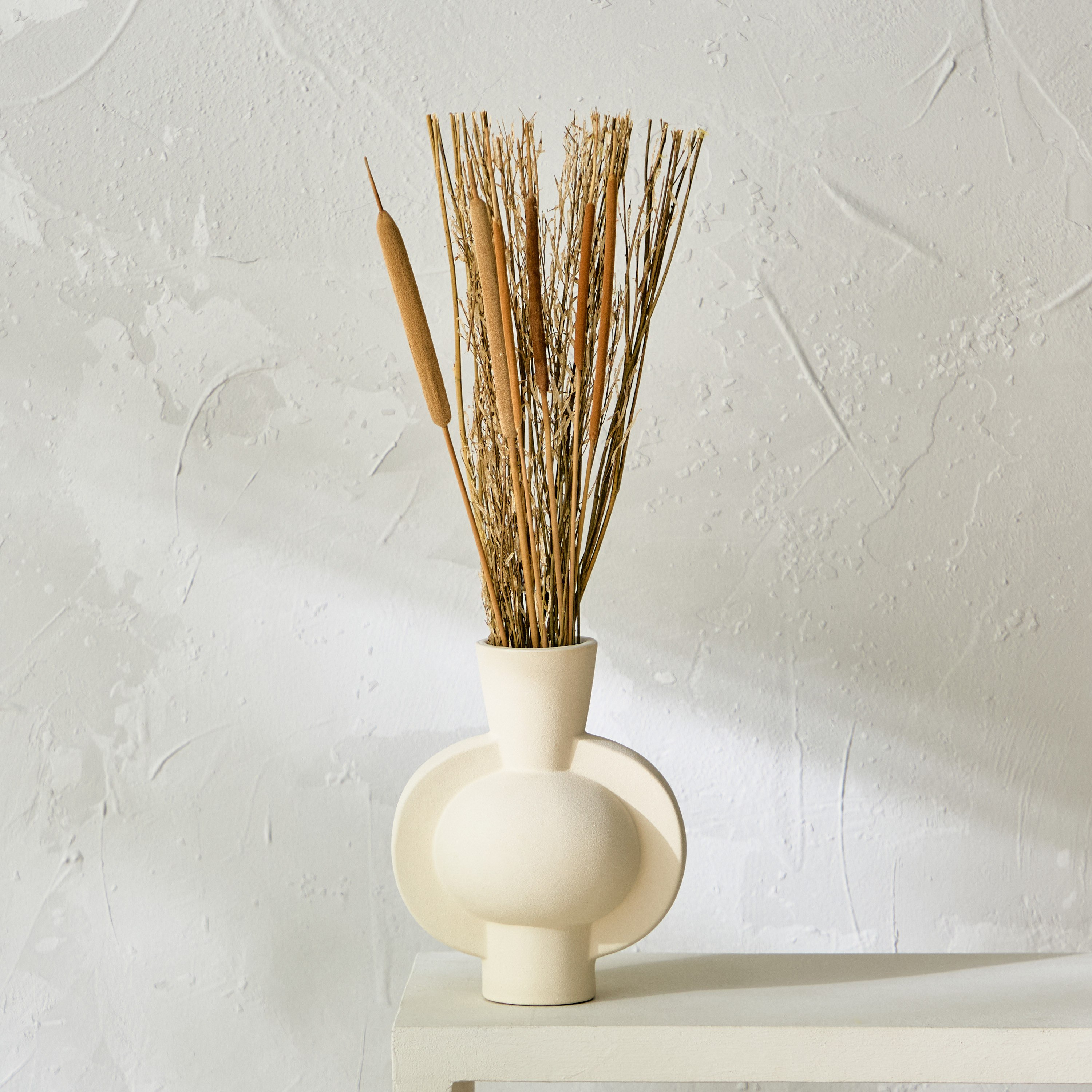 باقة عشب مجففة في صينية ورق من ميدلي- 60 سم-hbxdecorandfurnishings-homeaccessories-artificialflowersandplants-image-1