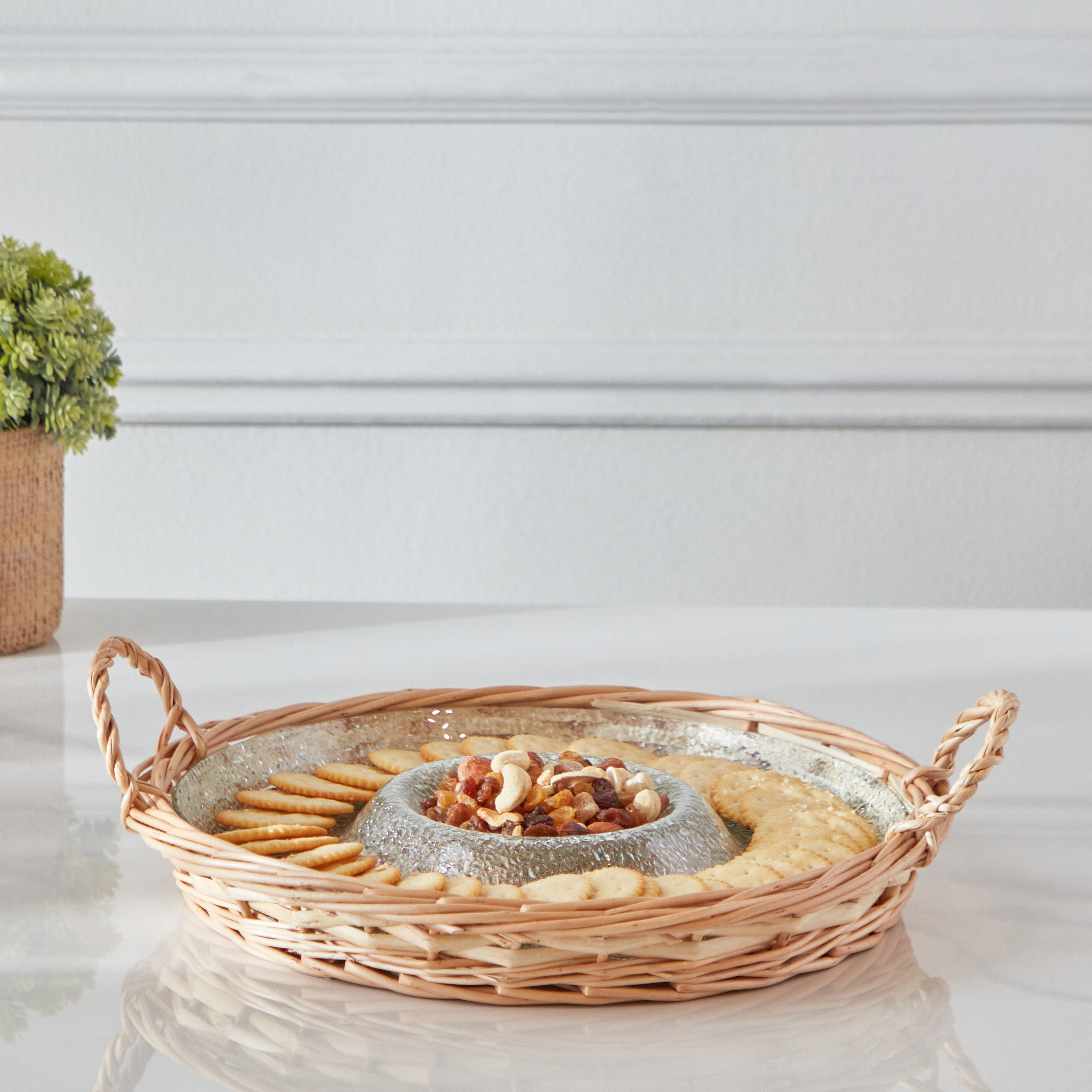 Minimalist 2-Piece Glass Serving Tray Set-hbxdecorandfurnishings-tabletop-serveware-image-1