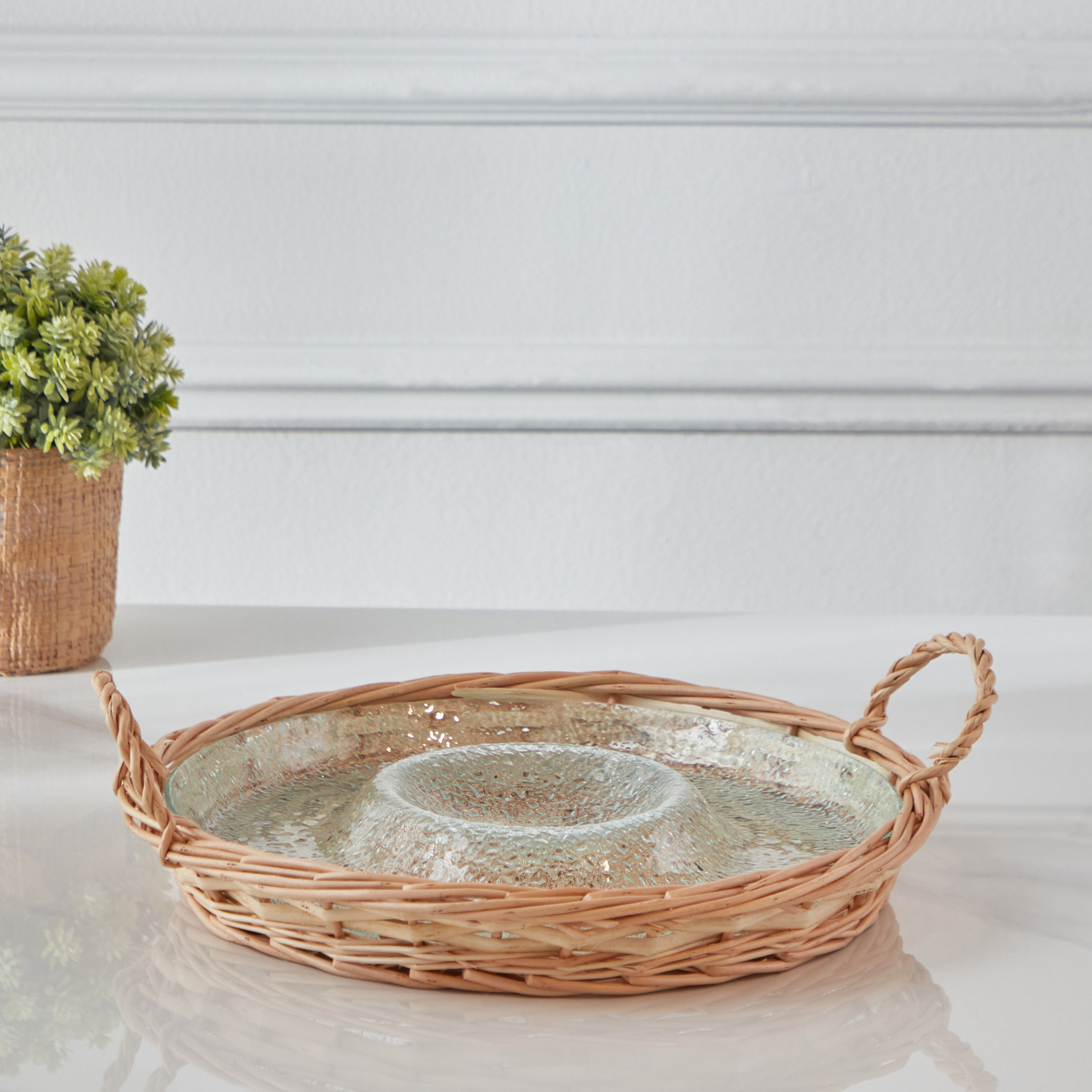 Minimalist 2-Piece Glass Serving Tray Set-hbxdecorandfurnishings-tabletop-serveware-image-2