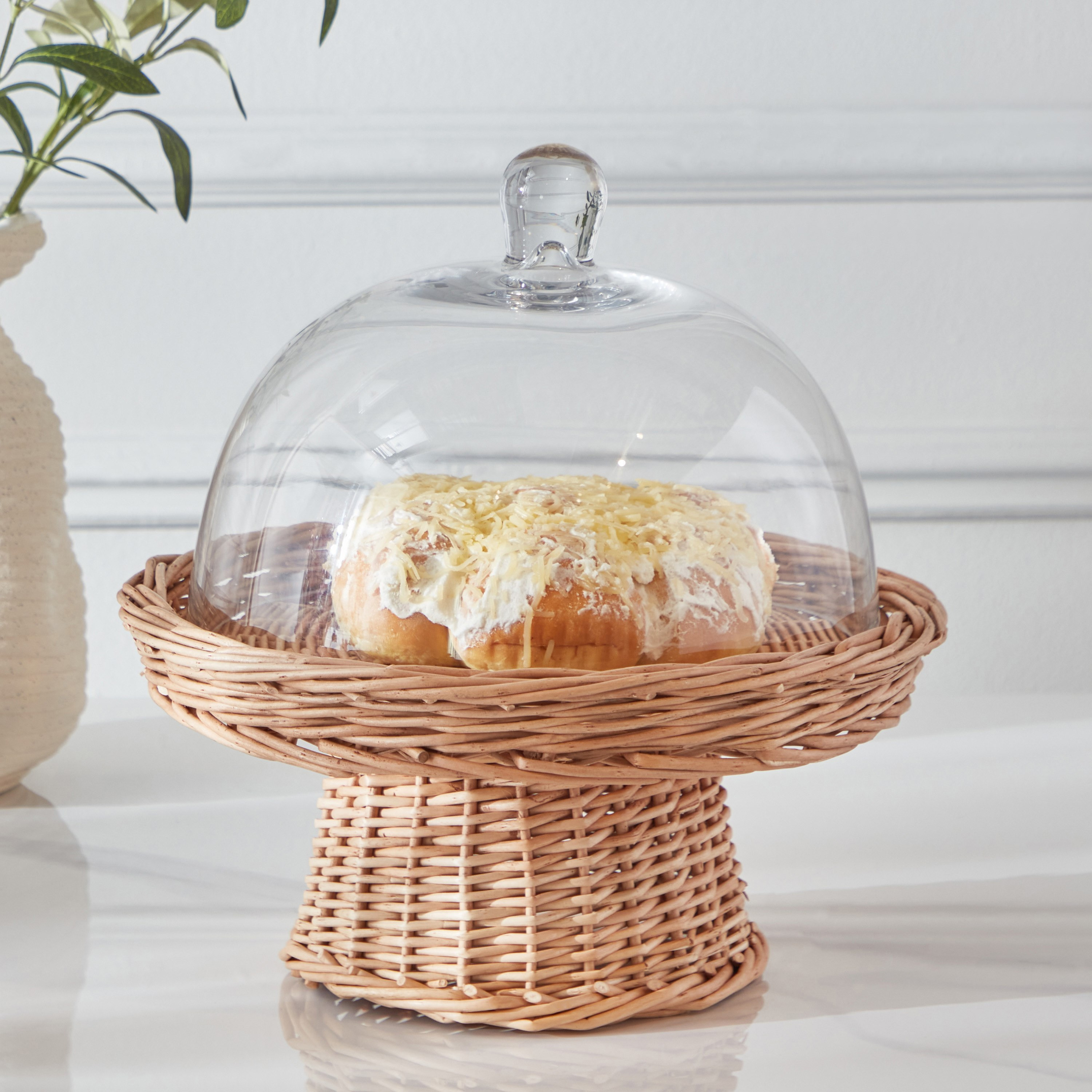 مجموعة قبة كيك زجاجية من قطعتين من منيماليست-hbxdecorandfurnishings-tabletop-serveware-image-1