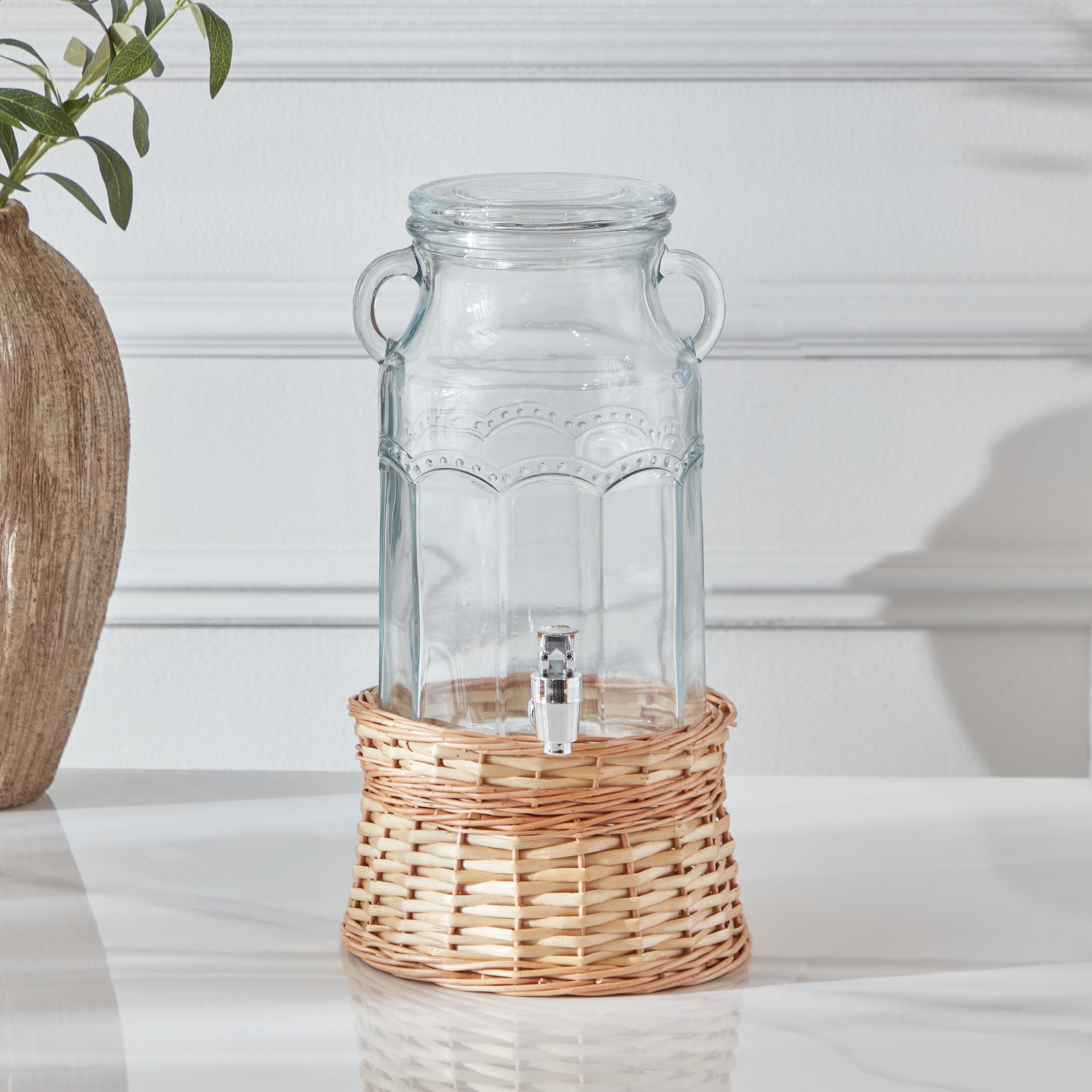 Minimalist 2-Piece Glass Dispenser Set - 3 L-hbxhomeware-hbxkitchen-image-2