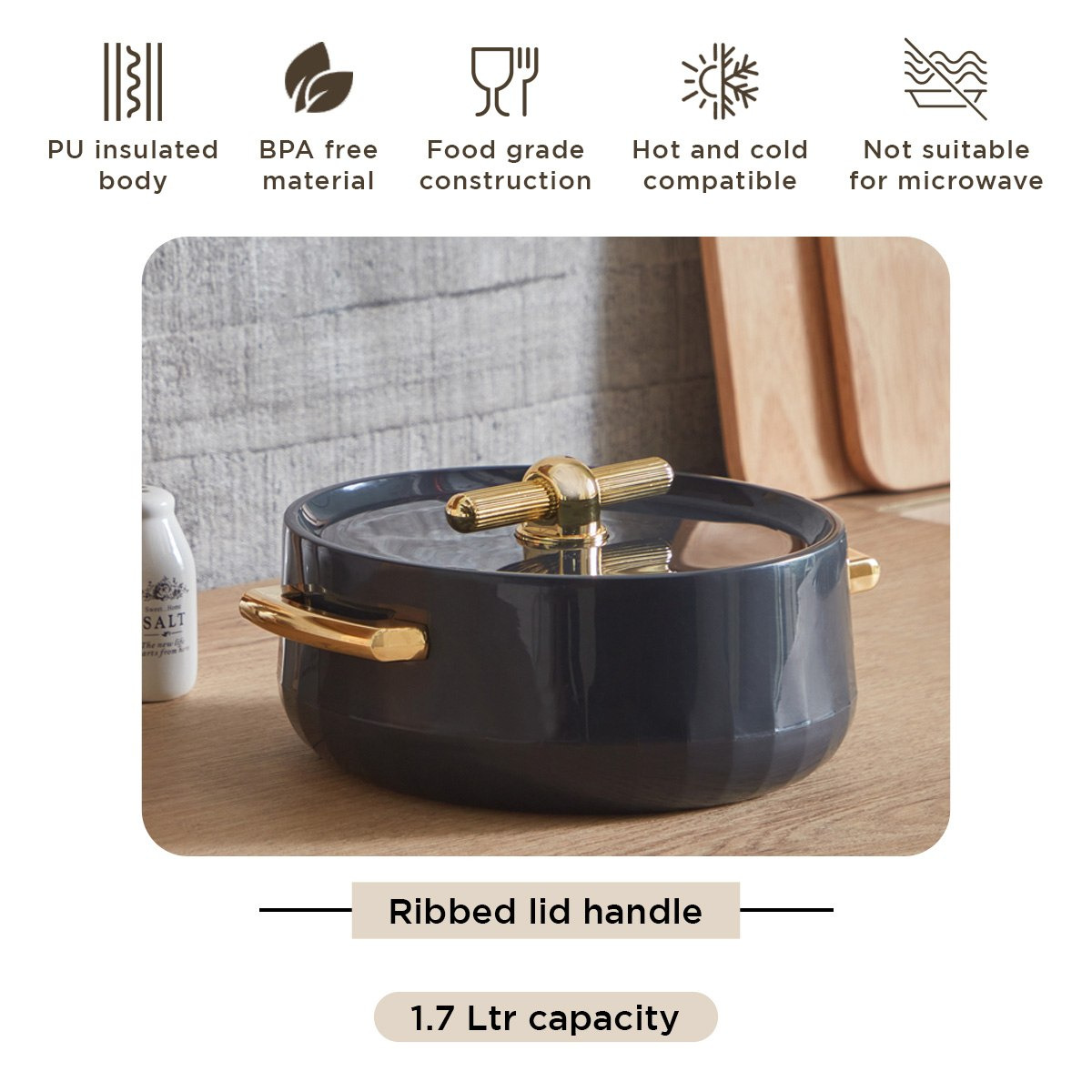 Elegance Hot Pot Casserole - 1.7 L-hbxdecorandfurnishings-tabletop-serveware-image-7