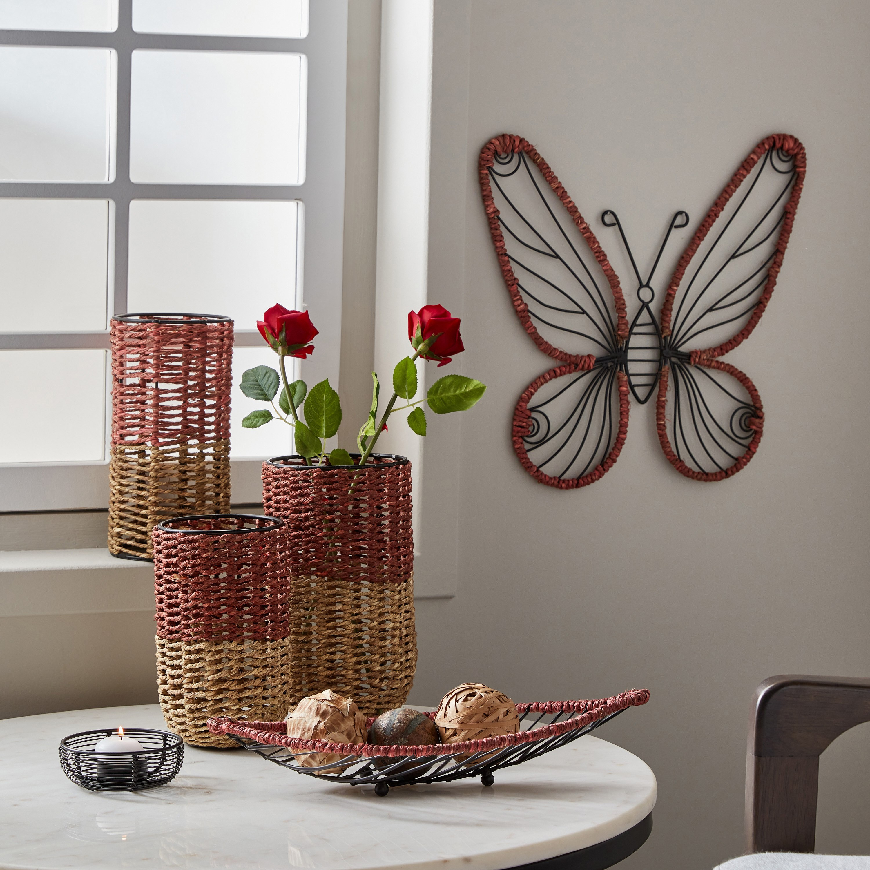 صحن ديكور معدن ورقة شجر من سبلينديد - 43x38x0.5 سم-hbxhomeware-hbxdecorandfurnishings-image-5