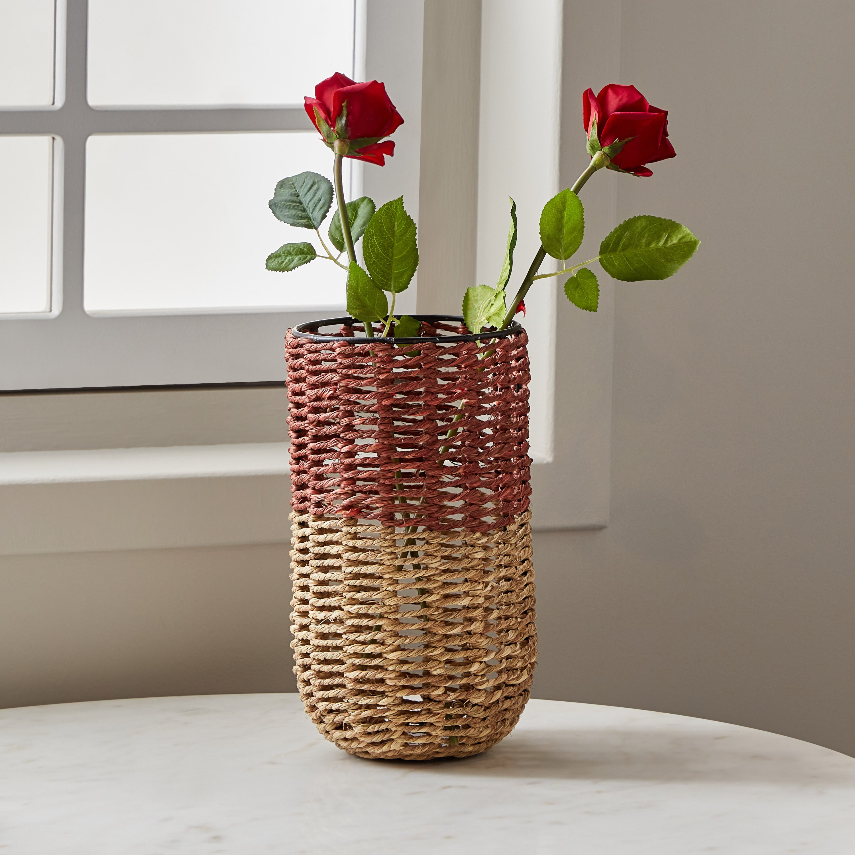 Splendid Metal Wired Cylindrical Vase - 14x14x25.5 cm-hbxbedroom-decorandaccessories-vases-image-1