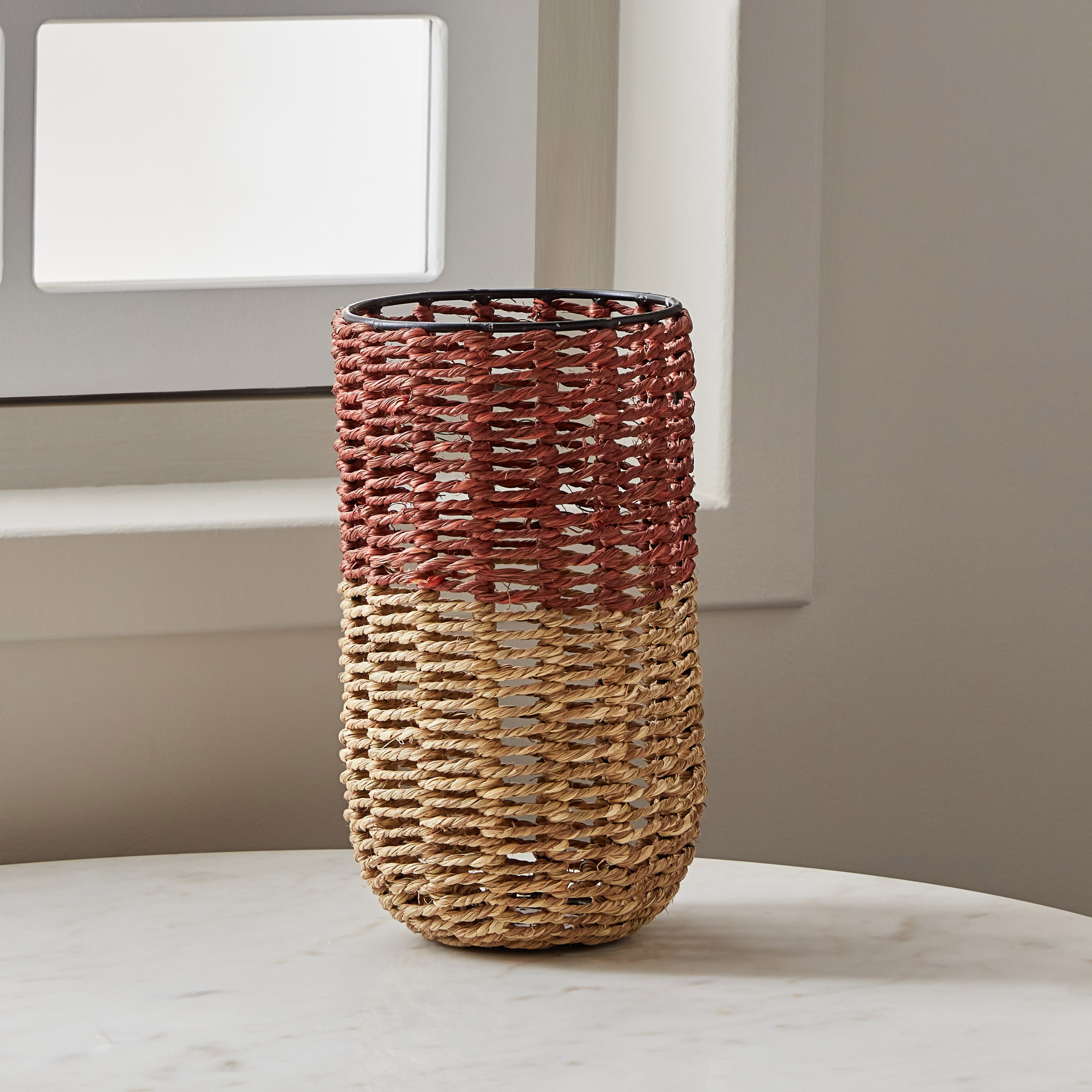 Splendid Metal Wired Cylindrical Vase - 14x14x25.5 cm-hbxbedroom-decorandaccessories-vases-image-2
