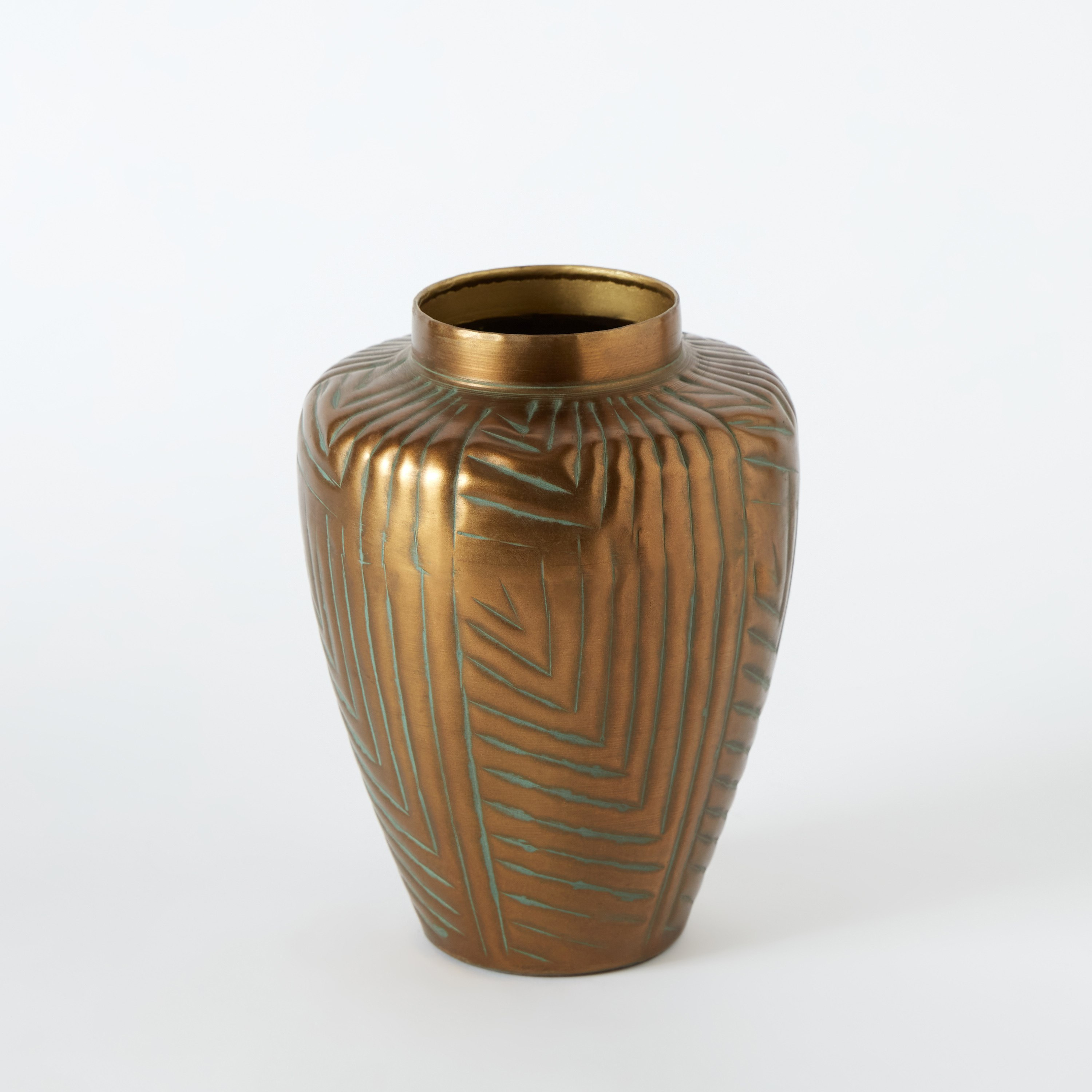 مزهرية وعاء طاولة معدن من سبلينديد - 15x15x20 سم-hbxbedroom-decorandaccessories-vases-image-6