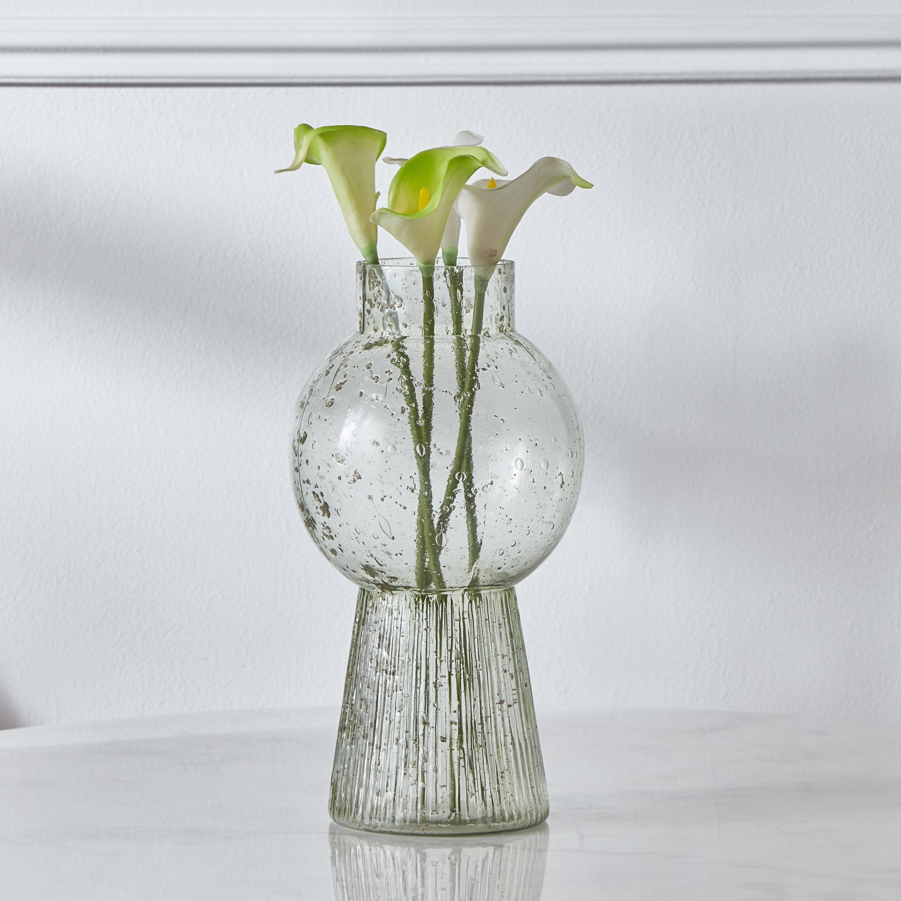 Splendid Funnel Glass Vase - 15x15x28 cm-hbxbedroom-decorandaccessories-vases-image-1