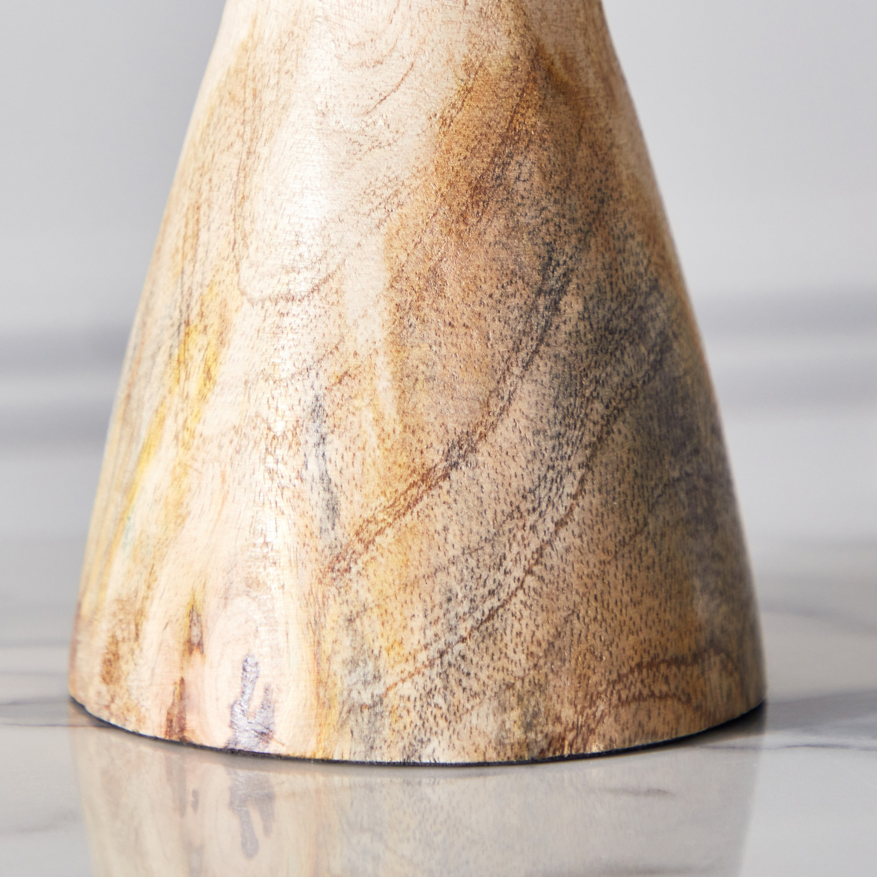 Splendid Wooden Painted Candleholder - 10x10x20 cm-hbxlivingroom-decorandaccessories-candleholders-image-4