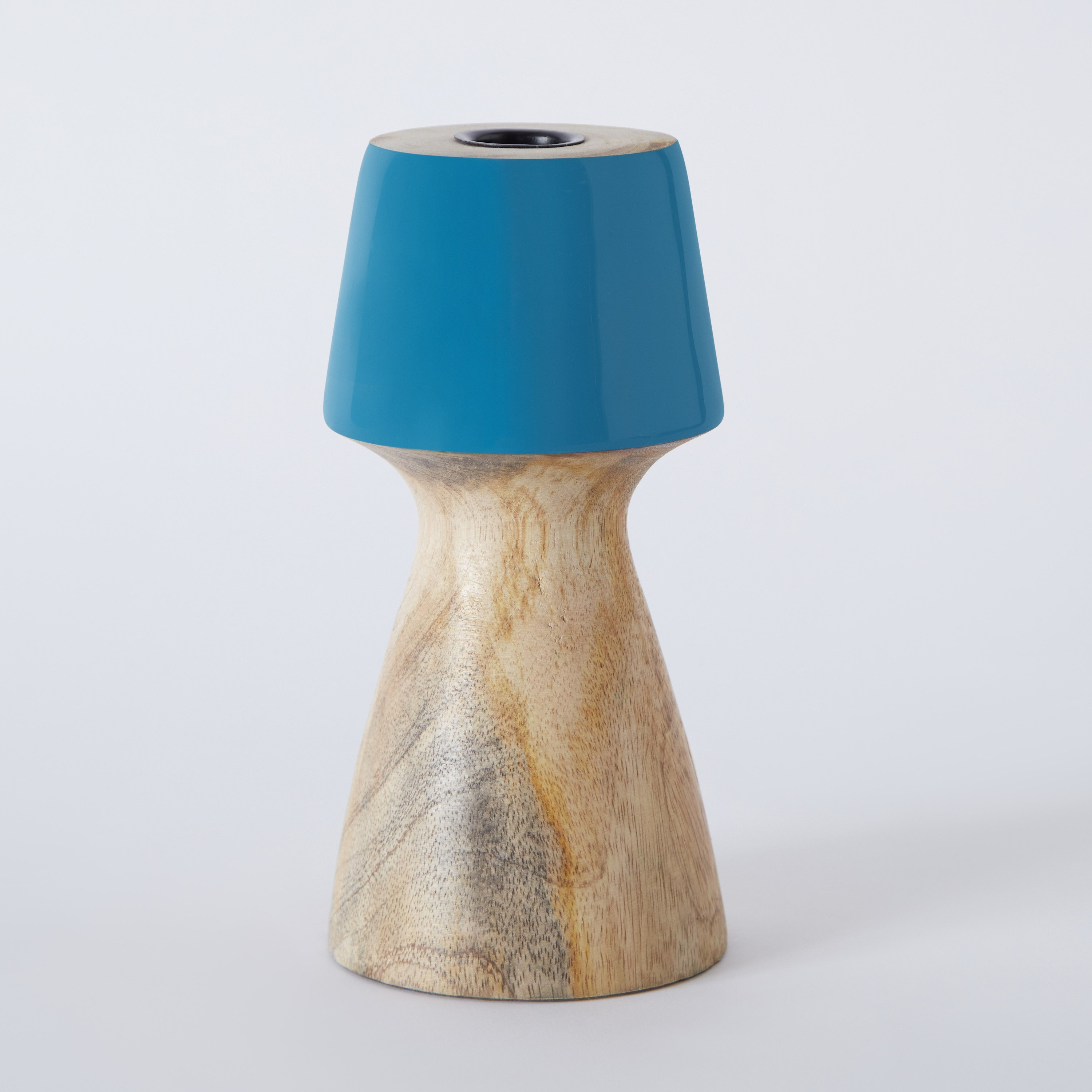 Splendid Wooden Painted Candleholder - 10x10x20 cm-hbxlivingroom-decorandaccessories-candleholders-image-6
