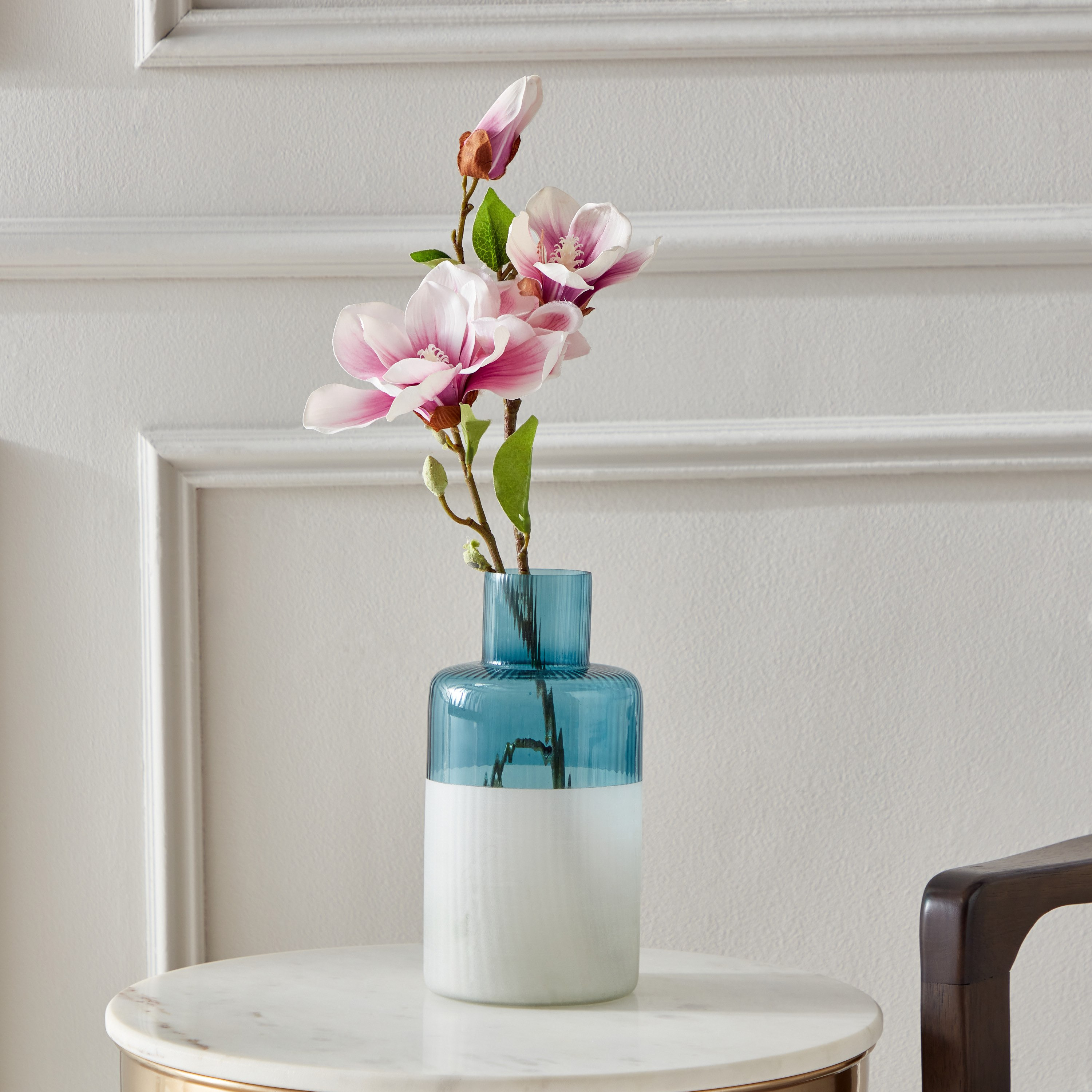 مزهرية طاولة زجاج من سبلينديد - 13x13x25 سم-hbxbedroom-decorandaccessories-vases-image-1